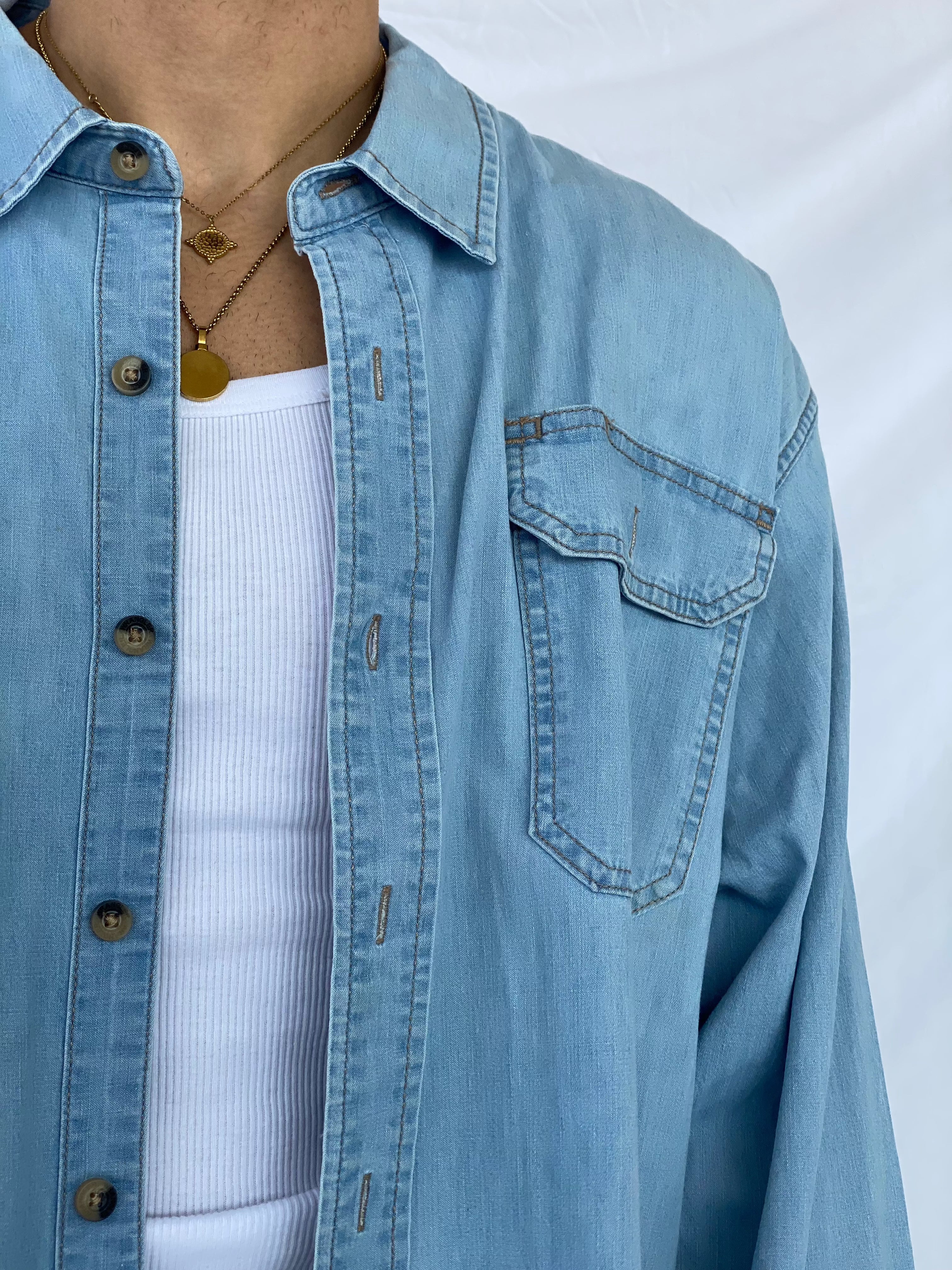 Wrangler Denim Shirt - Balagan Vintage Full Sleeve Shirt 90s, denim, outerwear, shirt, vintage, wrangler
