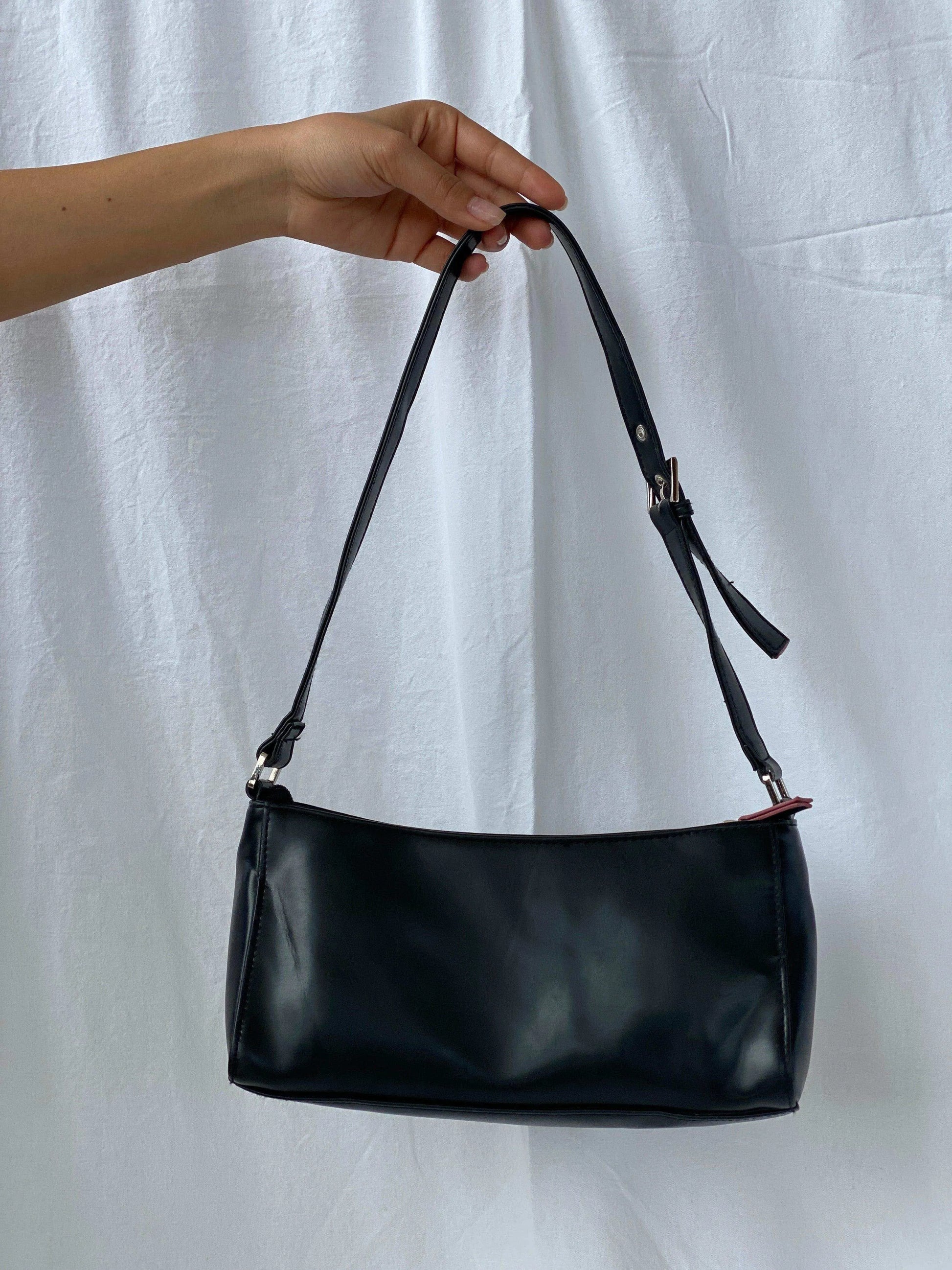 Y2K Black Shoulder Bag - Balagan Vintage Shoulder Bag 00s, bag, handbag