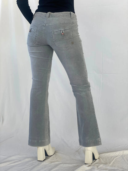 00s Element Gray Mid-Rise Women’s Corduroy Flared Pants - 40EUR - Balagan Vintage Corduroy Pants 00s, Ayah, corduroy pants, Deals, winter