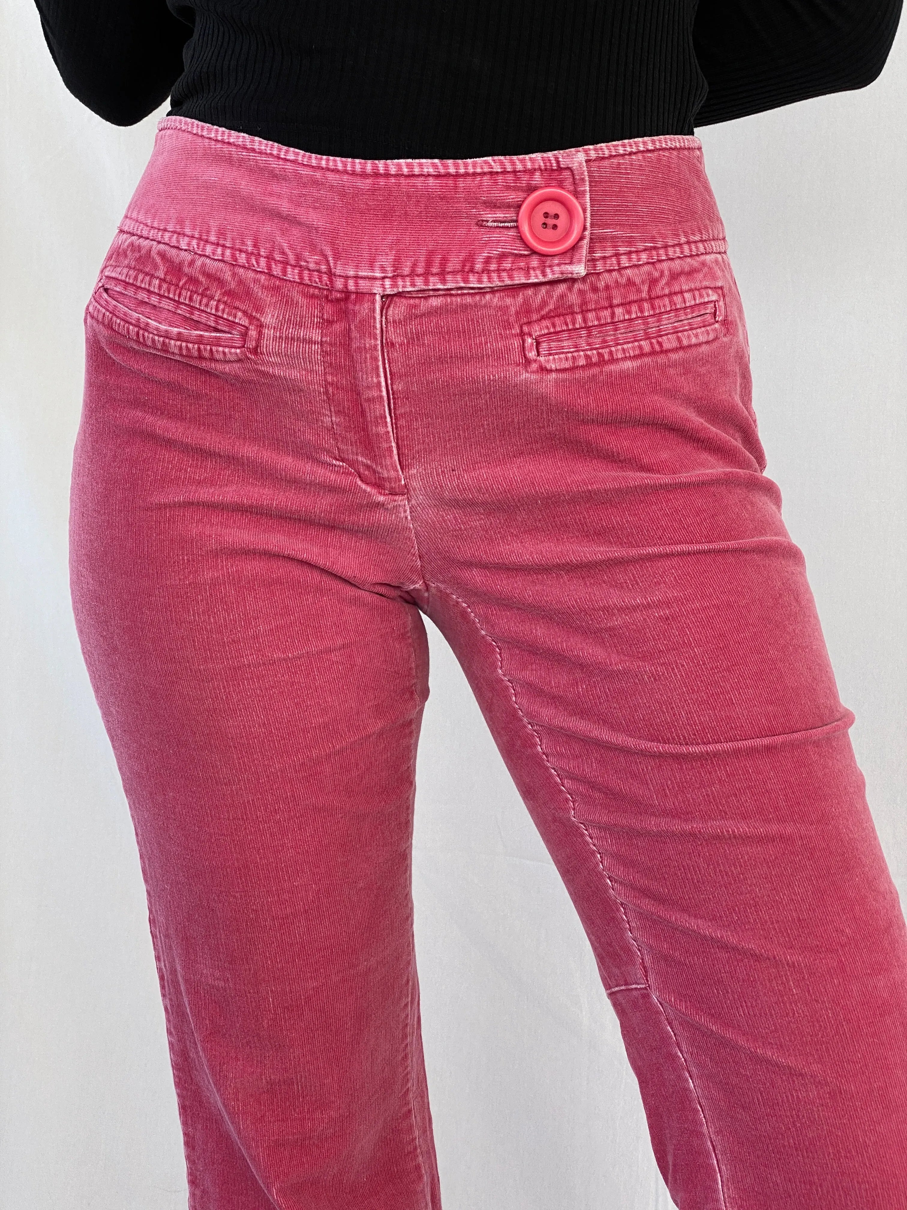 00s I-N-C International Concepts Pink Corduroy Mid-Rise Pants - 38EUR - Balagan Vintage Corduroy Pants 00s, Ayah, corduroy pants, winter