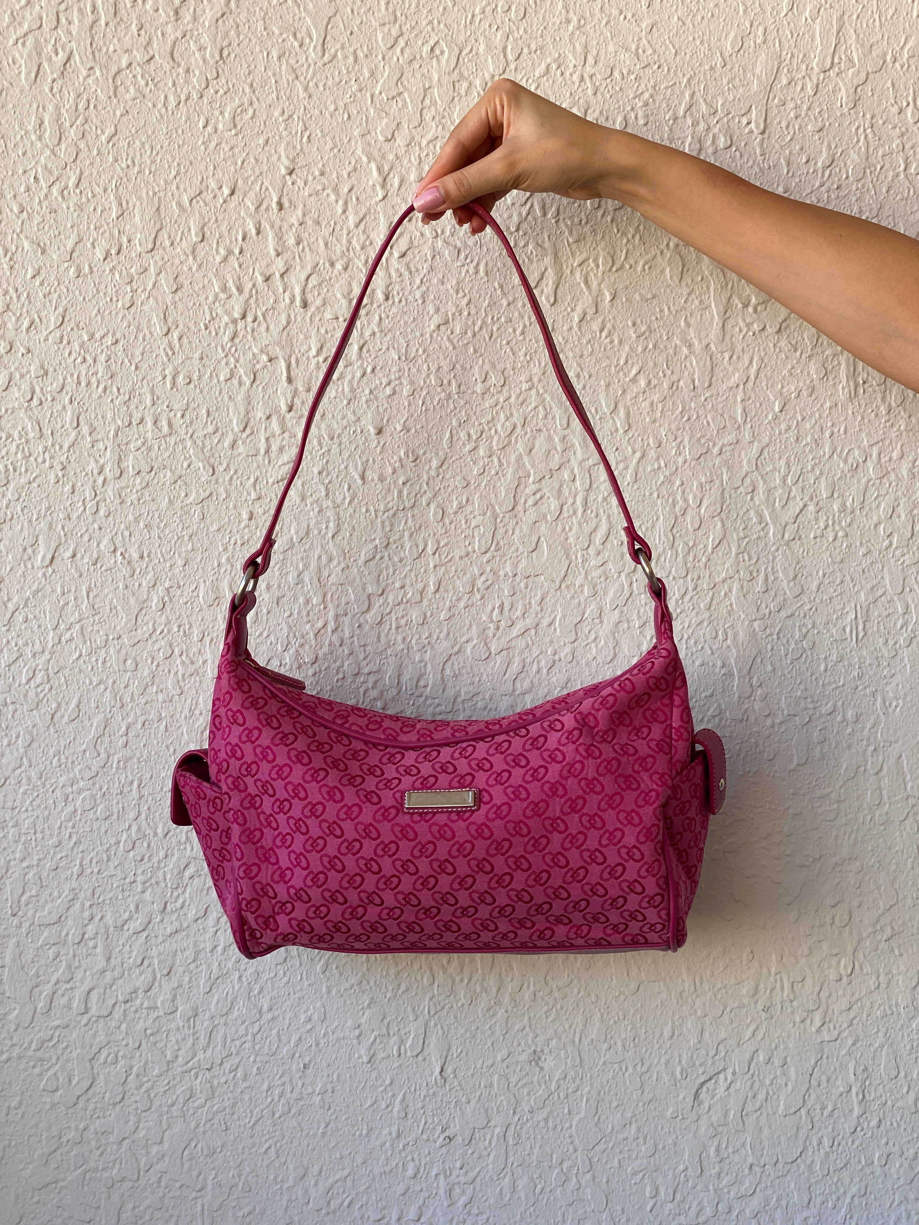 00s Y2K Pink Shoulder Bag With Pockets On The Side - Balagan Vintage Shoulder Bag 00s, 90s, bag, NEW IN, shoulder bag, Y2K