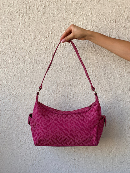 00s Y2K Pink Shoulder Bag With Pockets On The Side - Balagan Vintage Shoulder Bag 00s, 90s, bag, NEW IN, shoulder bag, Y2K