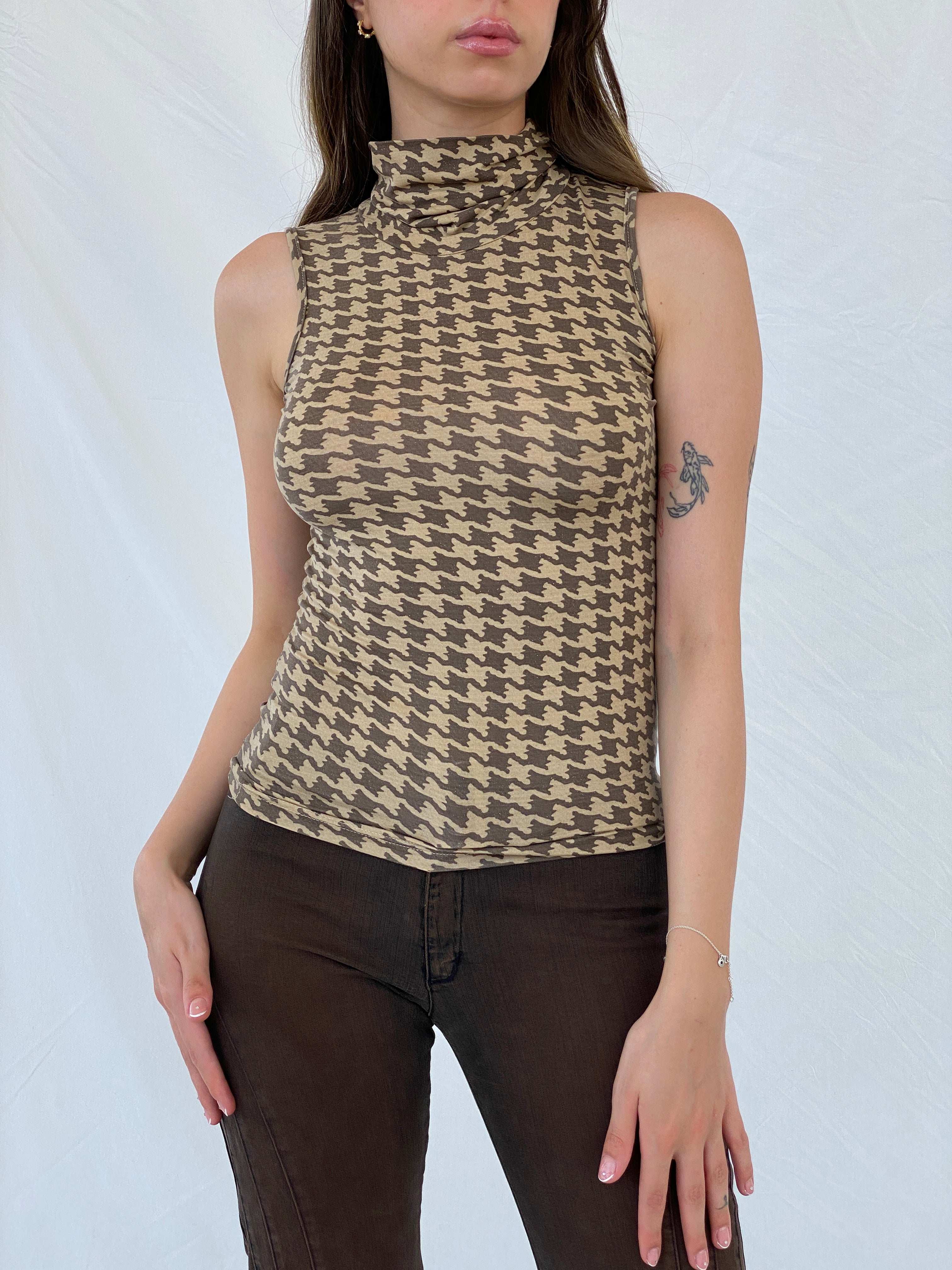 Vintage Mahimahi Turtle Neck Top - S - Balagan Vintage Sleeveless Top 00s, Mira, NEW IN, sleeveless top