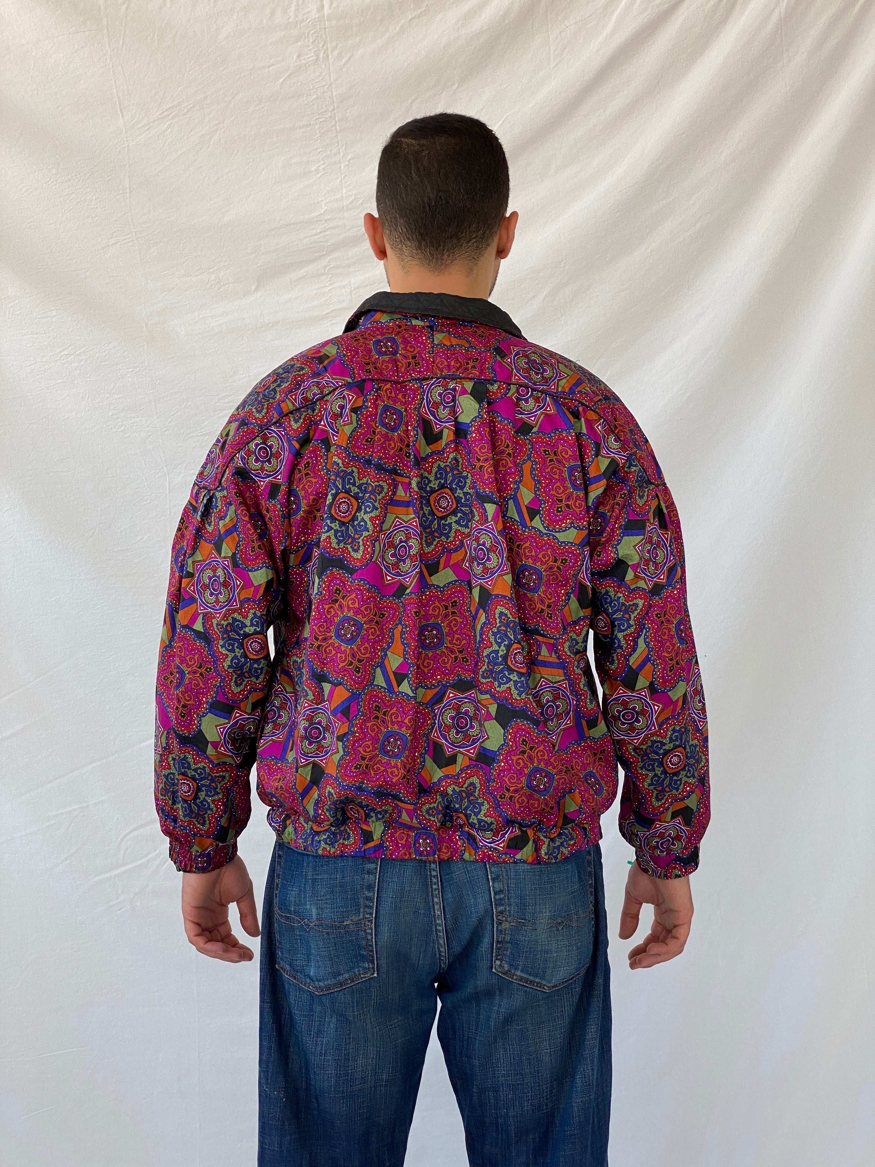 Vintage 80s/90s Lavon by Cheerful Corp Paisley Print Track Jacket - L