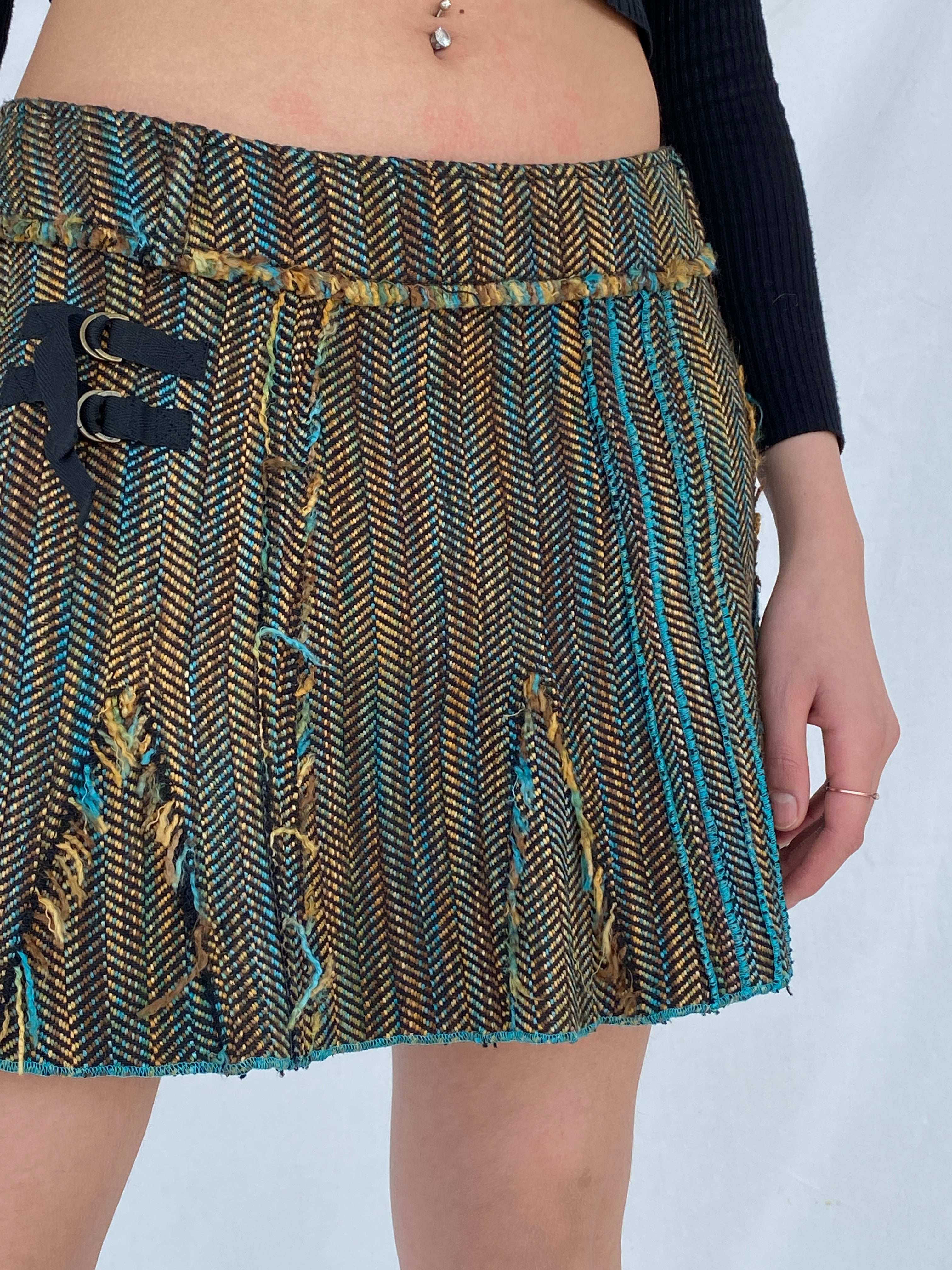 Beautiful Vintage 90s/Y2K Watcher Tweed Mini Skirt - Balagan Vintage Mini Skirt 00s, 90s, mini skirt, Mira, NEW IN