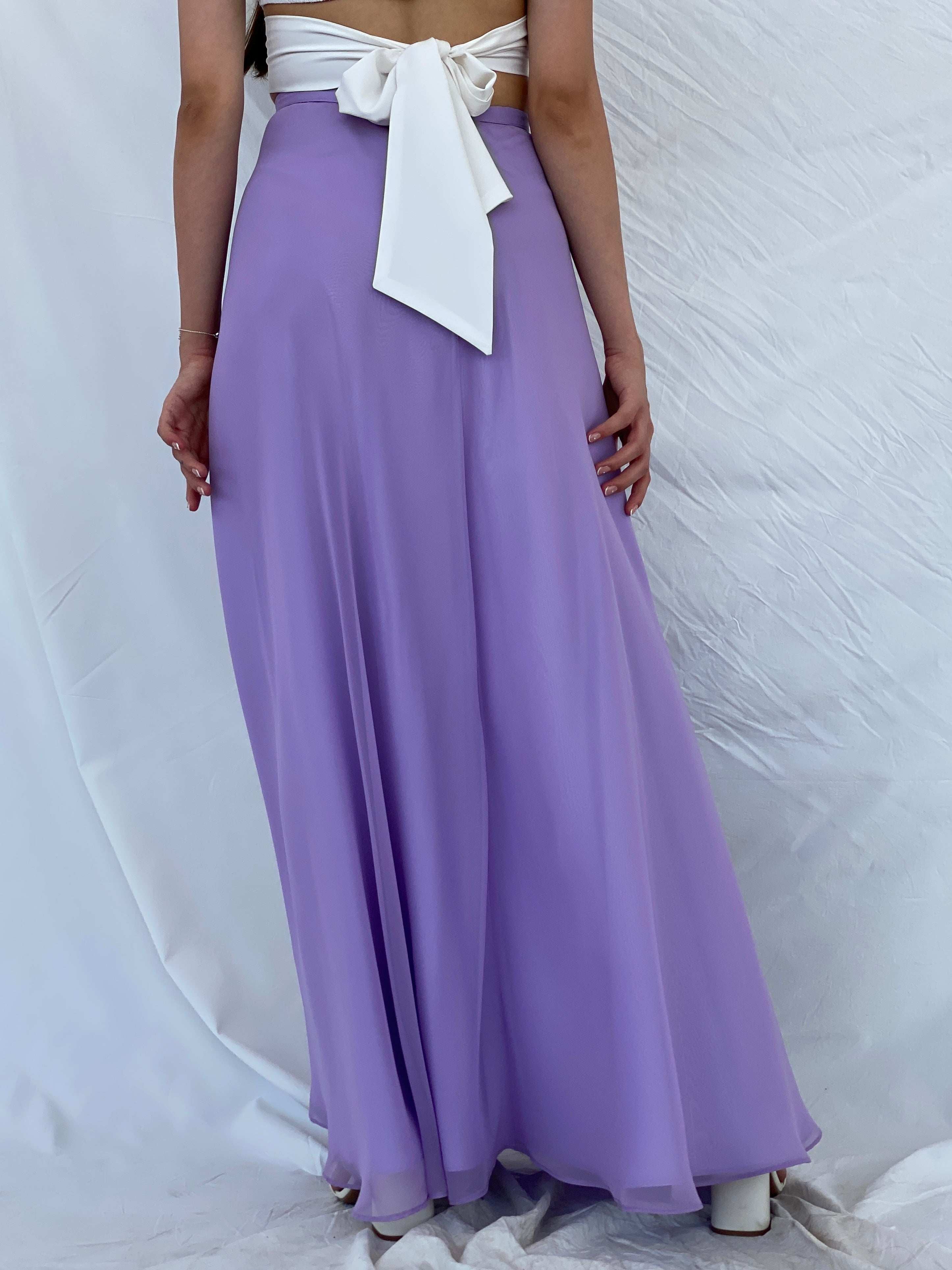 Vintage Cmor Abiye Lilac Maxi Skirt - S - Balagan Vintage Maxi Skirt 90s, maxi skirt, Mira, NEW IN