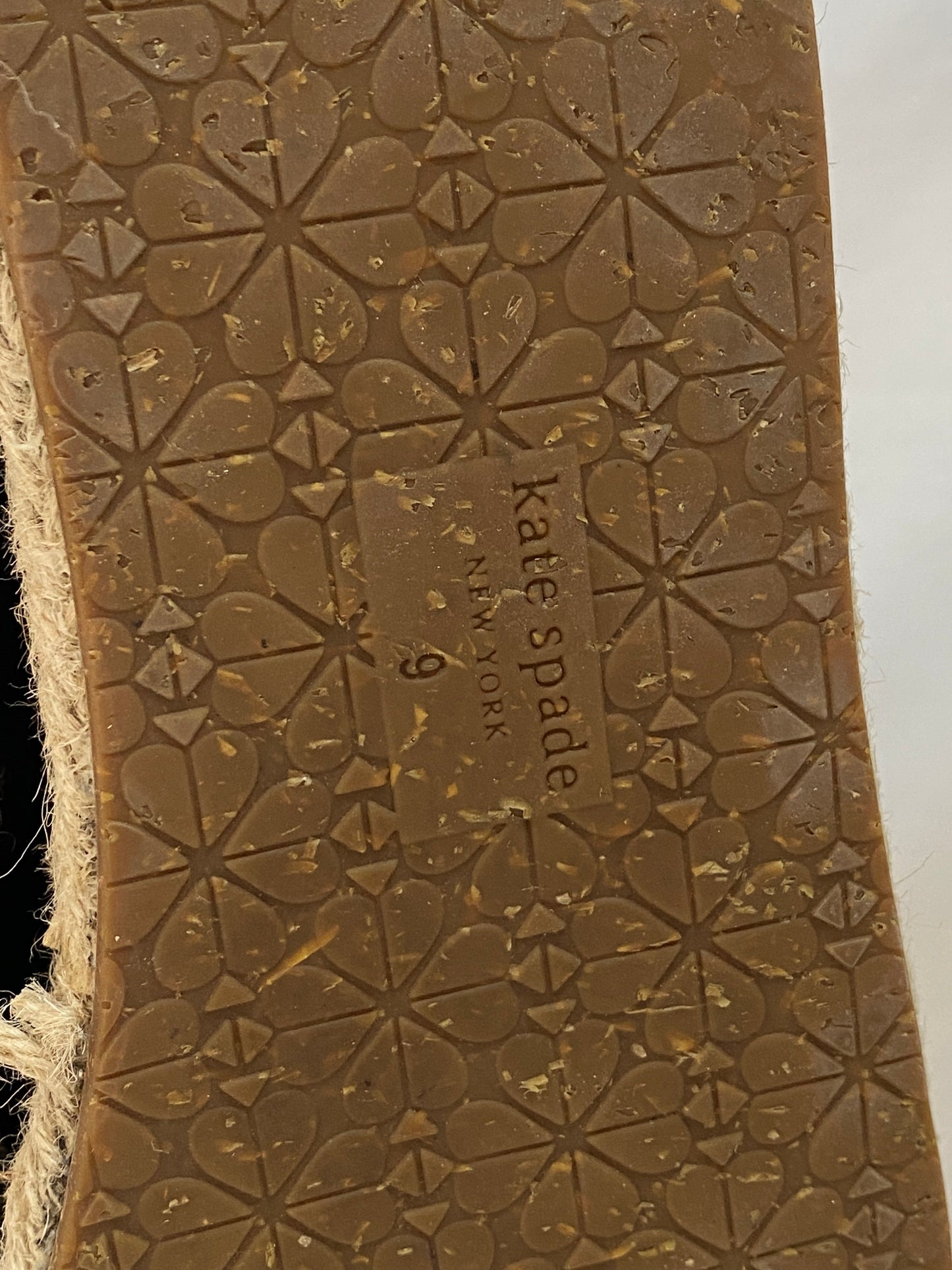 Kate Spade Navy Suede Espadrille Loafers Platform Jute Sole Slip-Ons - 39.5EU