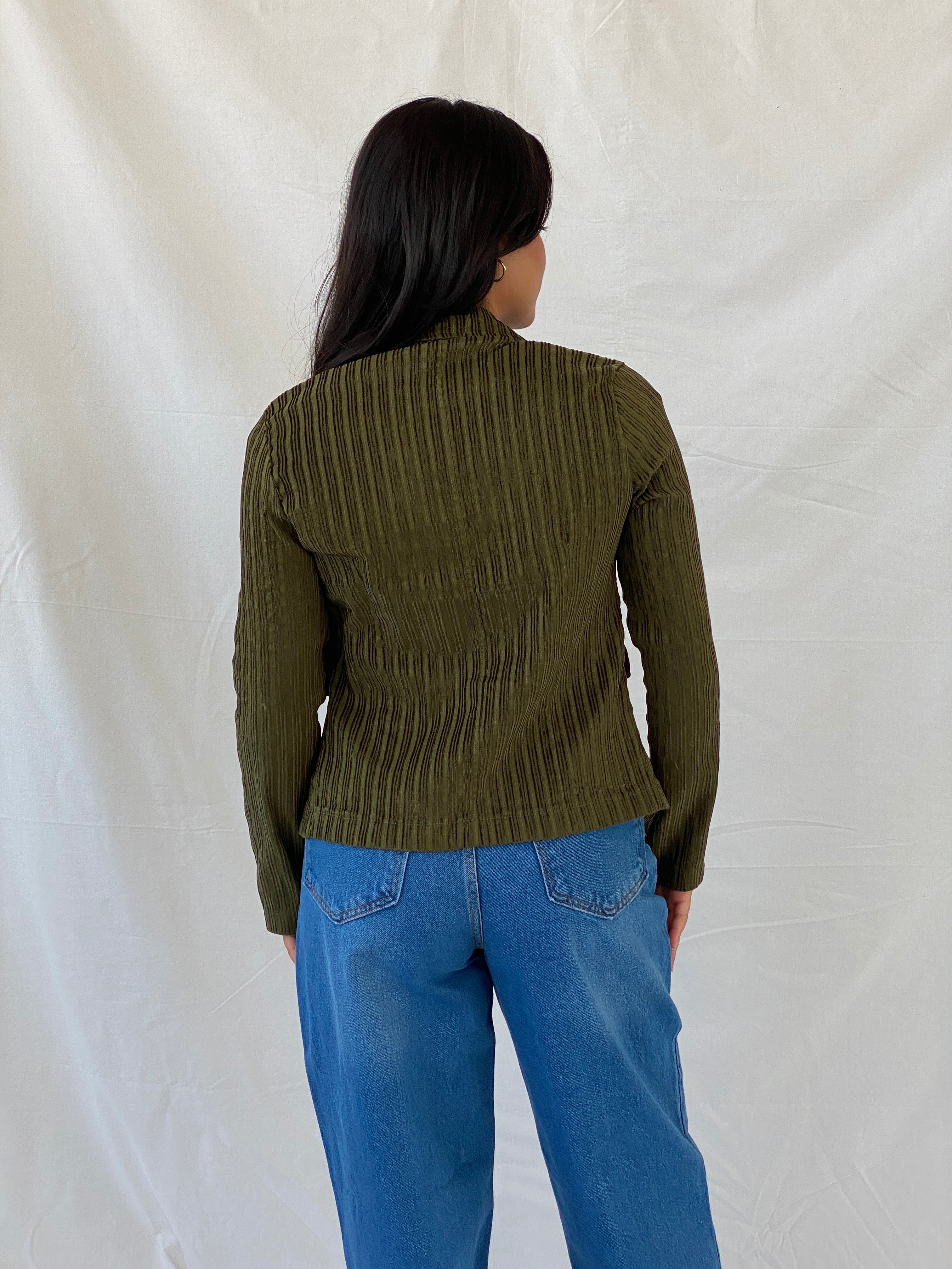 Vintage Y2K BAŞAK Collection Green Corduroy Blazer - M