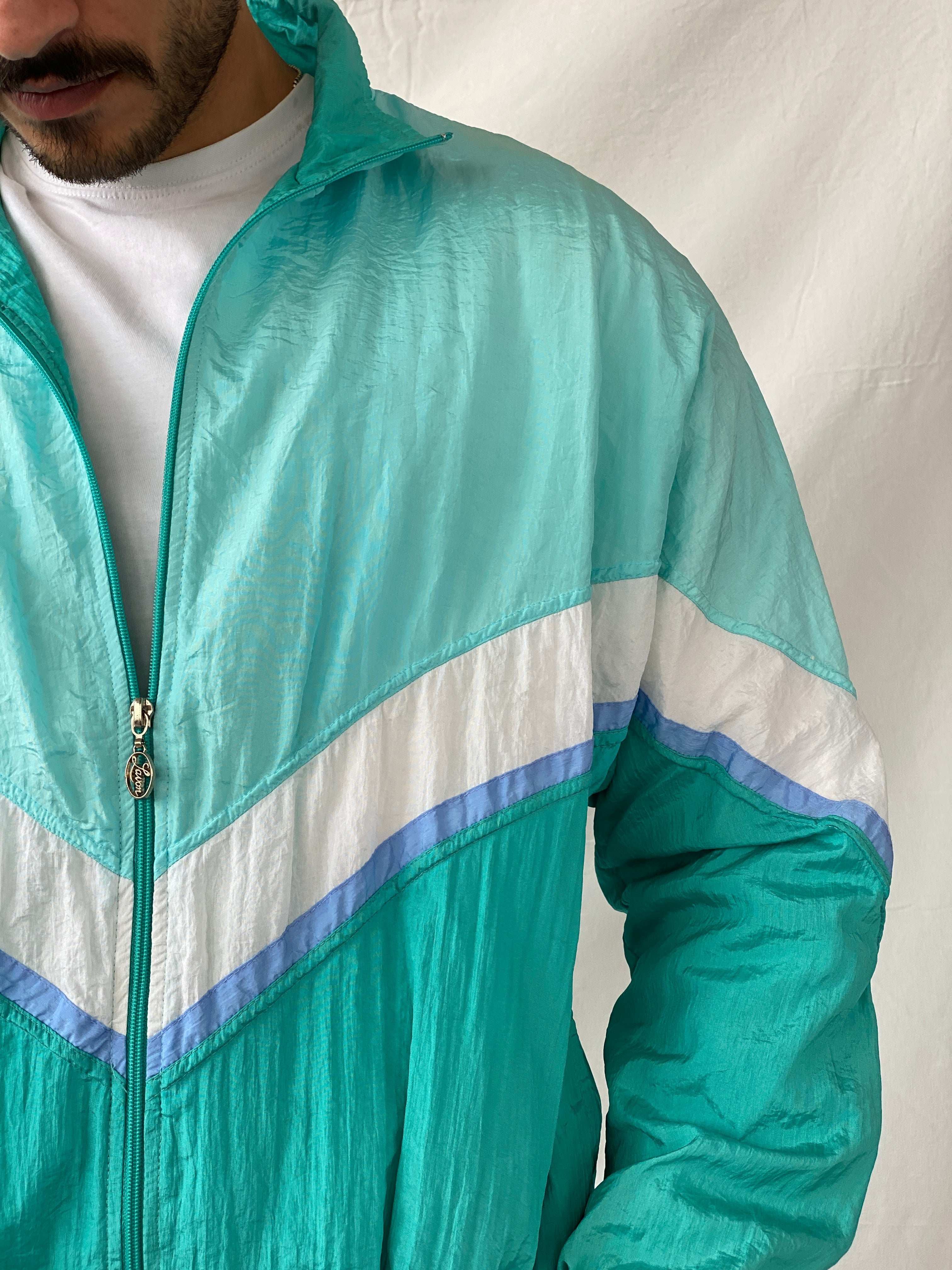 Vintage 80s/90s Lavon by Cheerful Corp Blue Windbreaker - XL