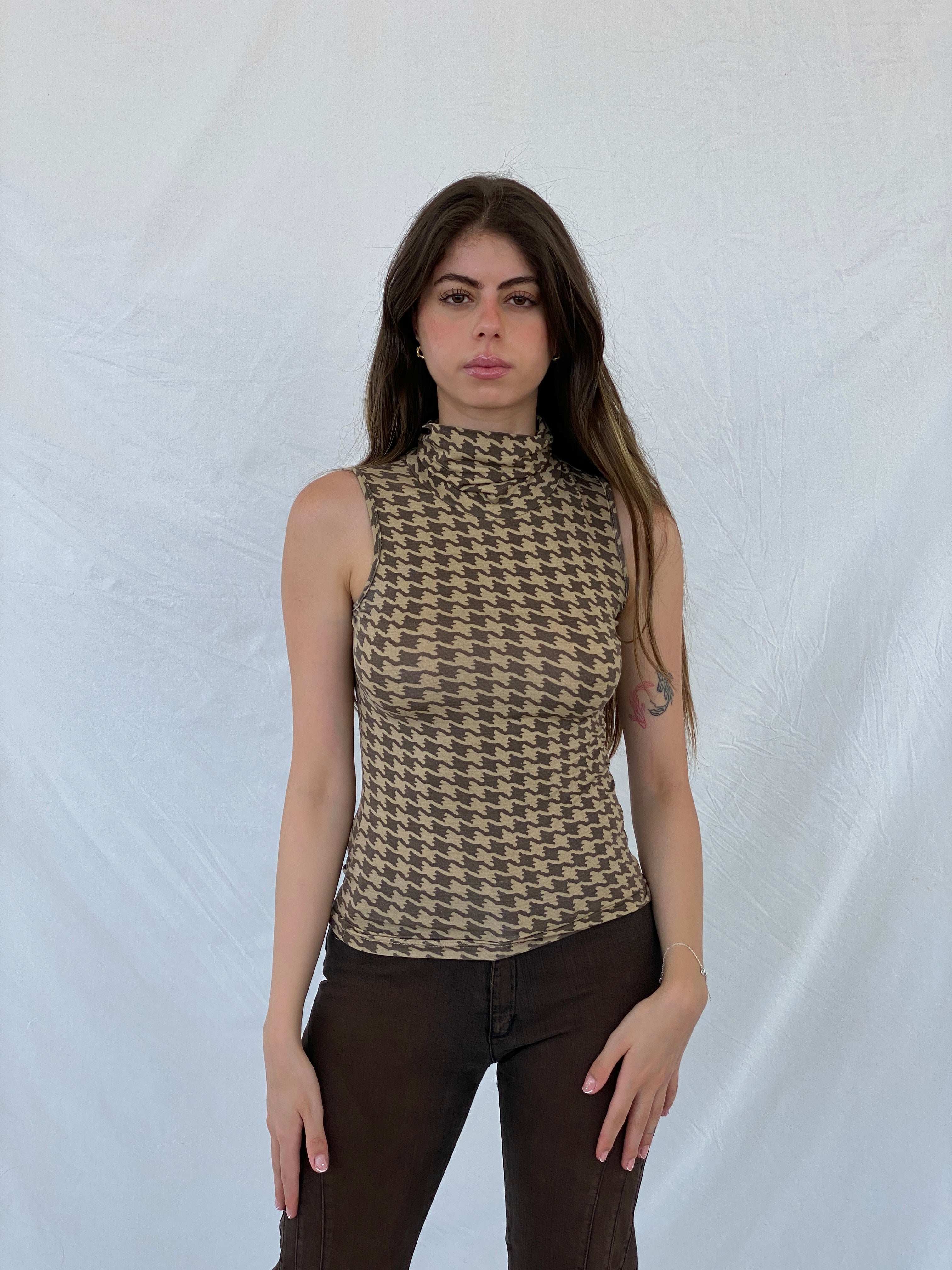 Vintage Mahimahi Turtle Neck Top - S - Balagan Vintage Sleeveless Top 00s, Mira, NEW IN, sleeveless top