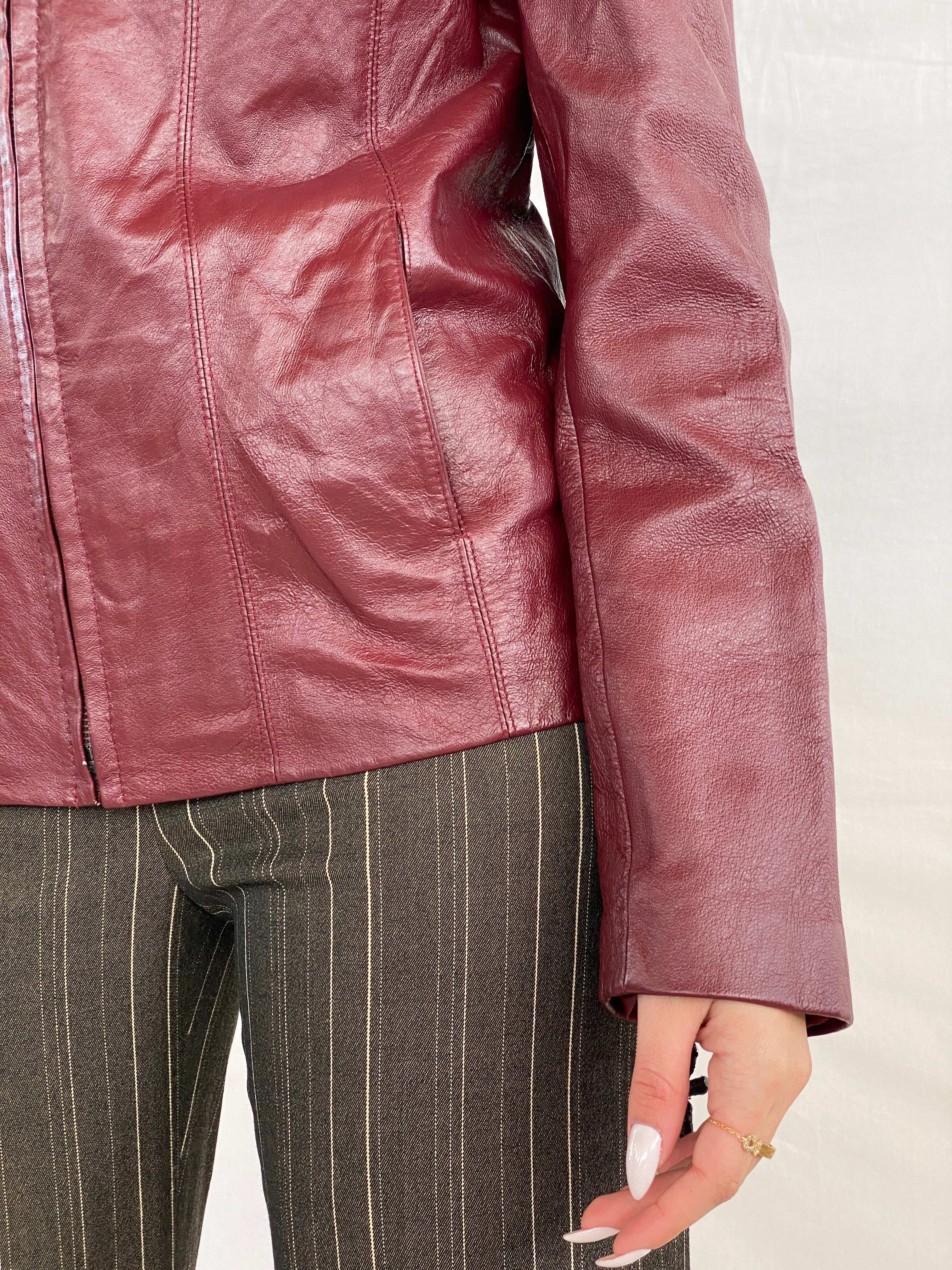 East 5th hotsell red leather jacket