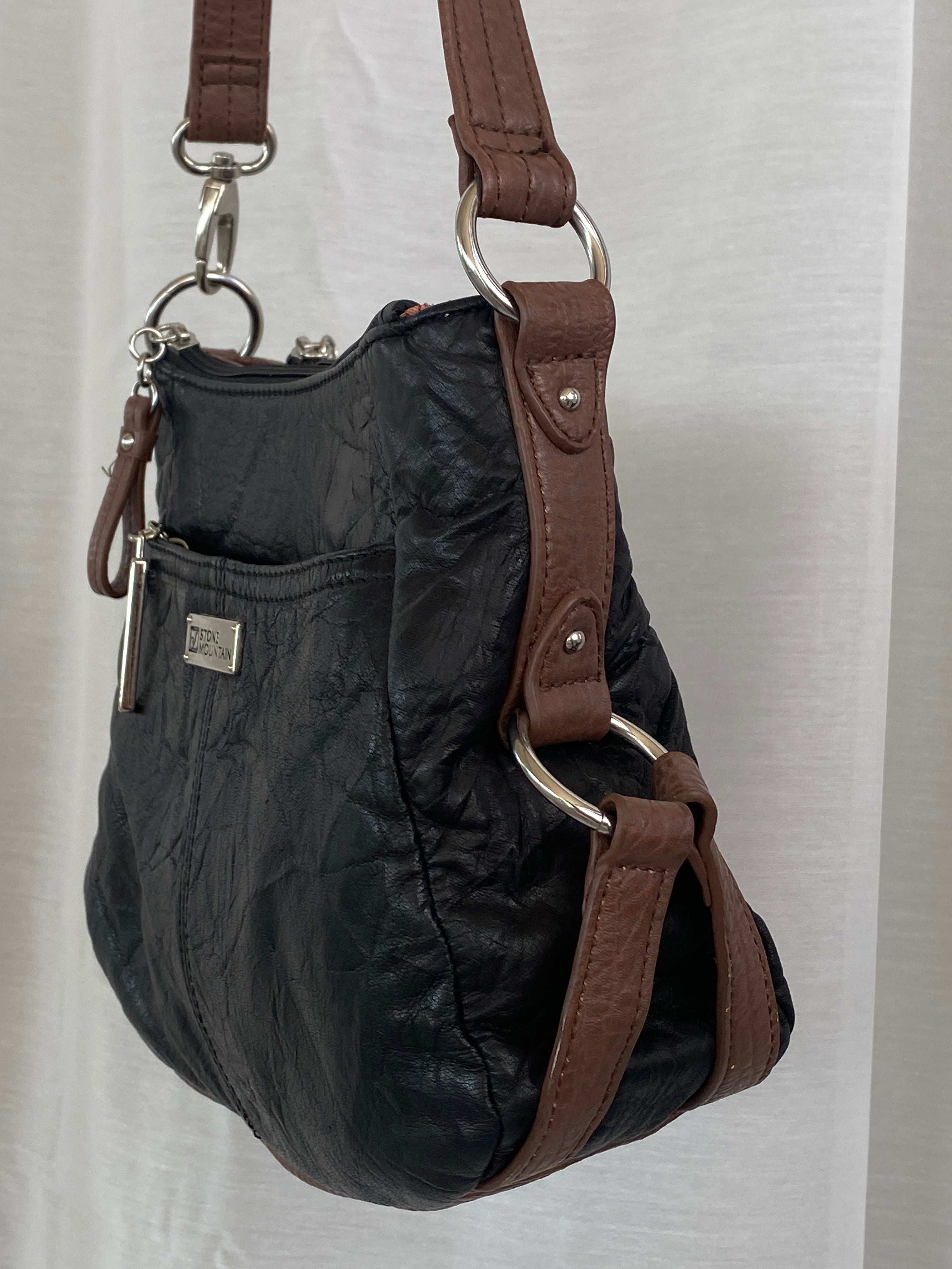 Y2K Stone Mountain Black & Brown Shoulder Bag