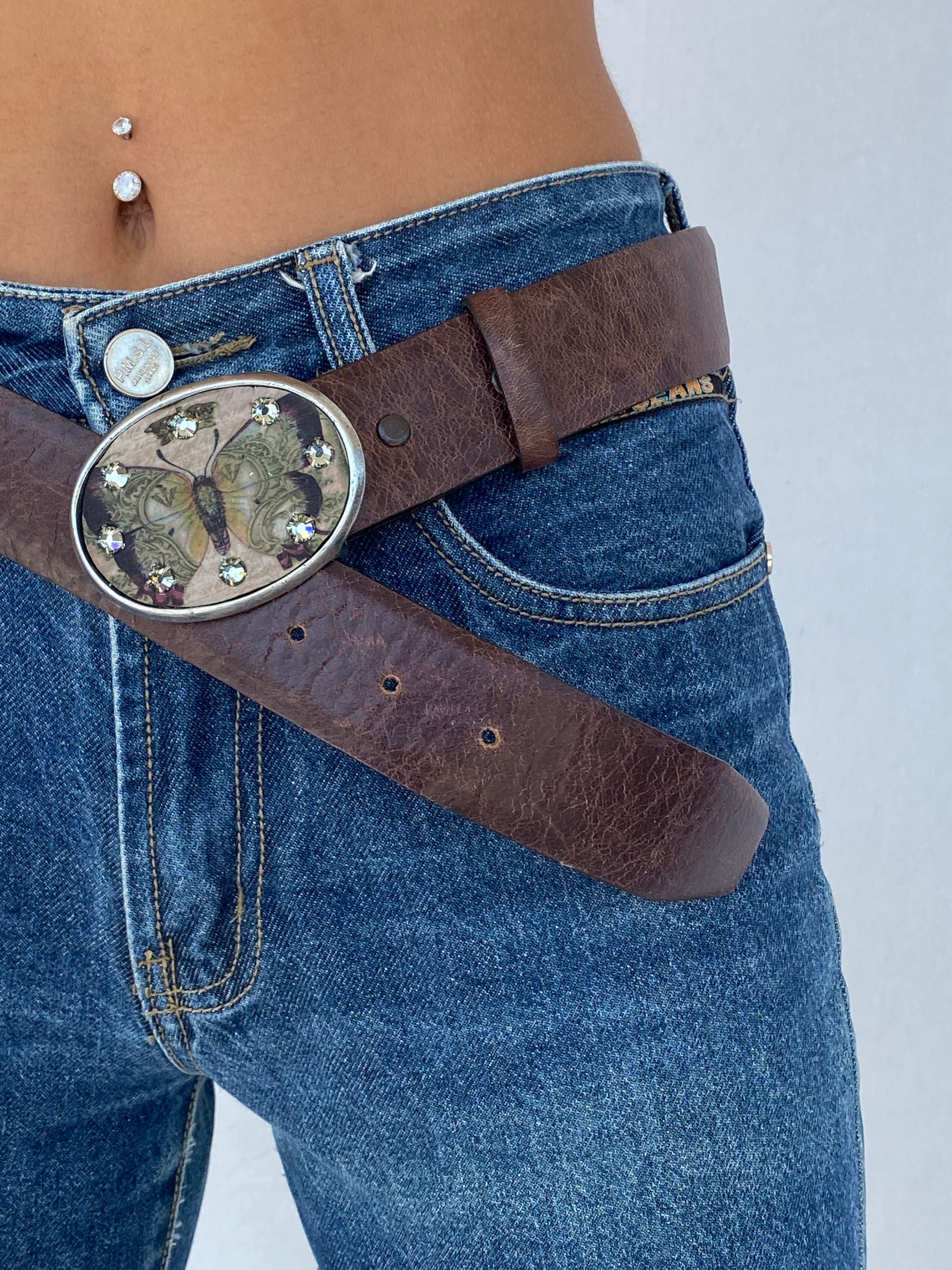 Vintage Michael Graham Western Genuine Leather Belt - Balagan Vintage Belt 80s, belt
