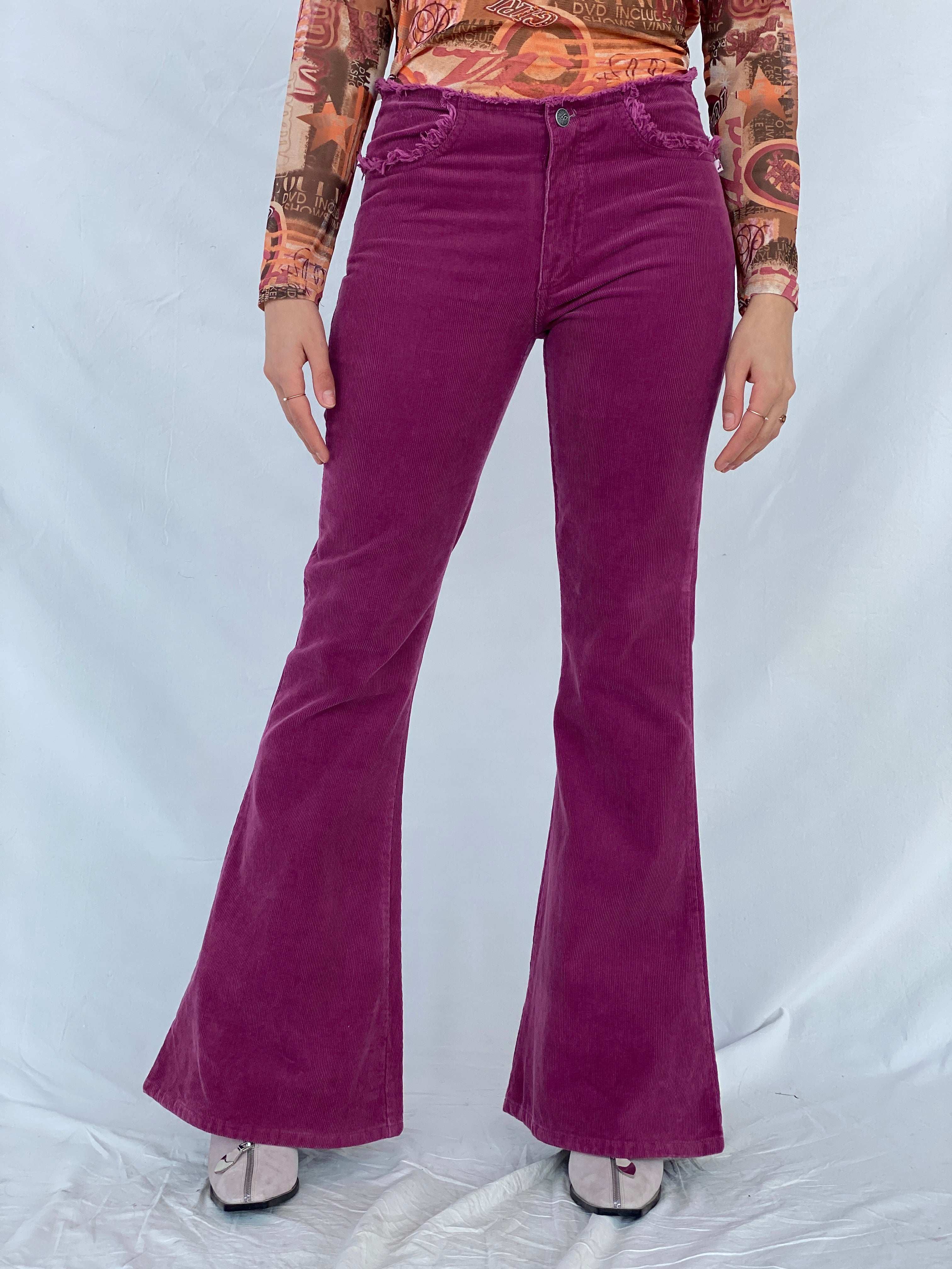 Vintage Y2K Lost Girl Flare Pants - Balagan Vintage 00s, corduroy pants, Mira, NEW IN