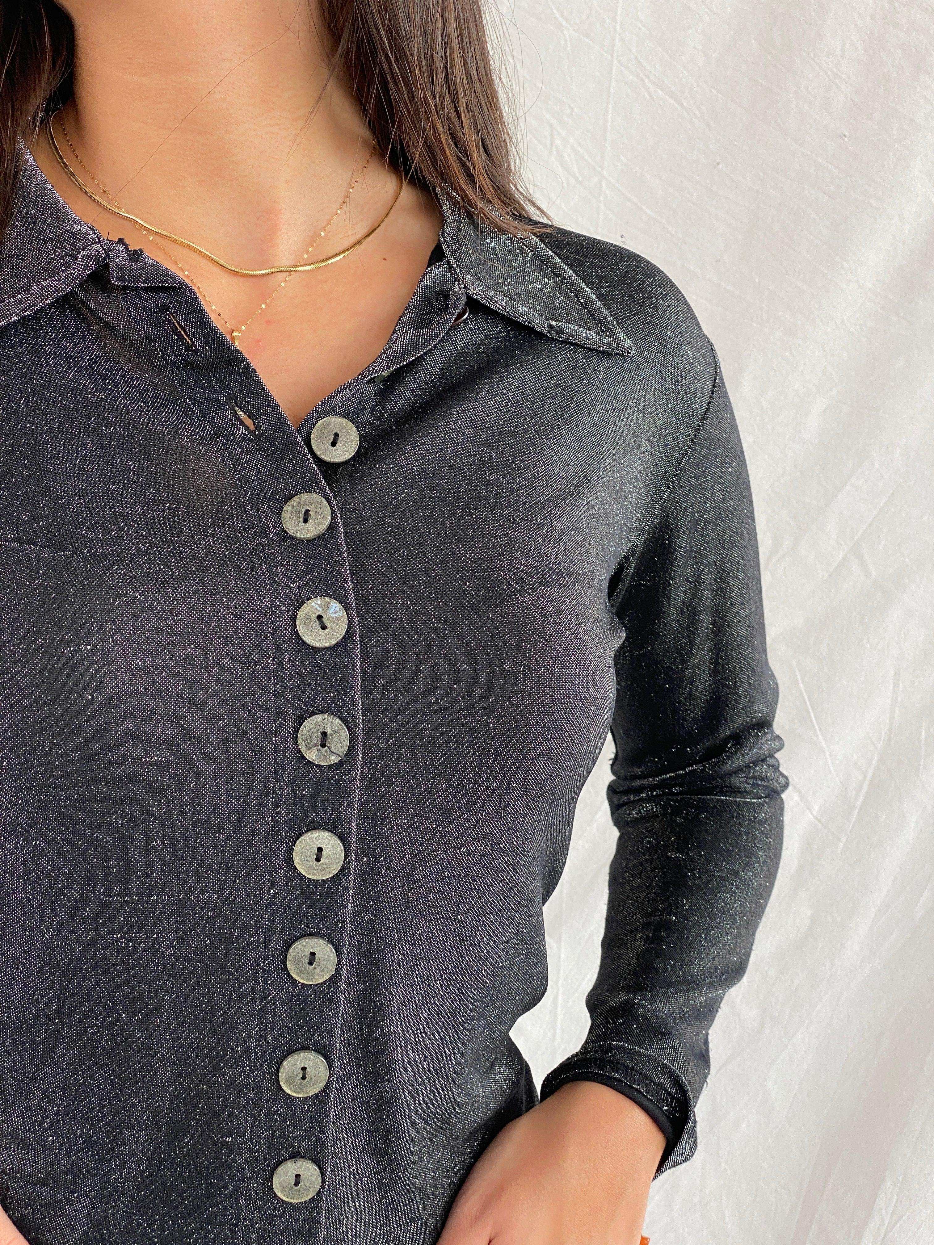 Vintage Adil Isik Sheer Shimmery Shirt - Balagan Vintage Full Sleeve Shirt 00s, 90s, full sleeve shirt, NEW IN, Rama
