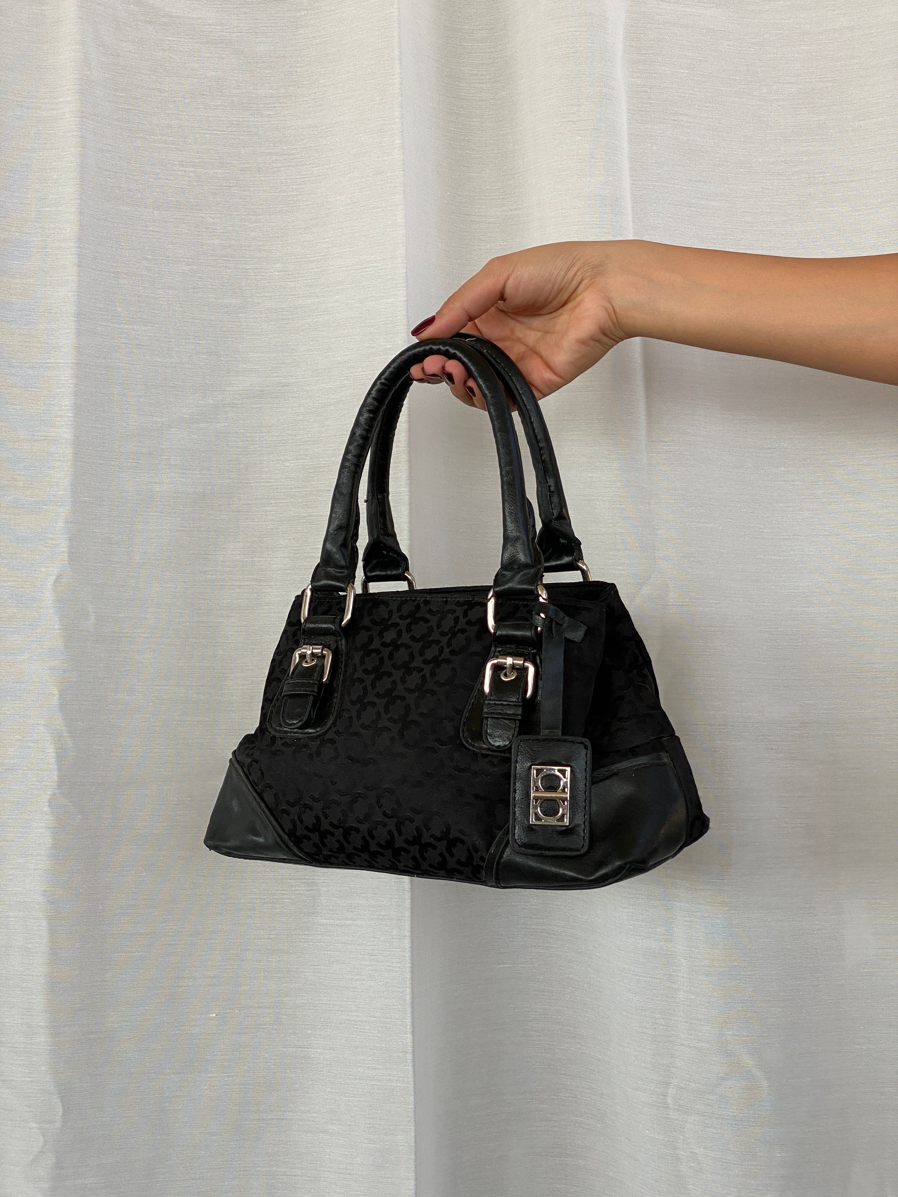 Collection @ Debenhams Black Jacquard Fabric Small Handbag