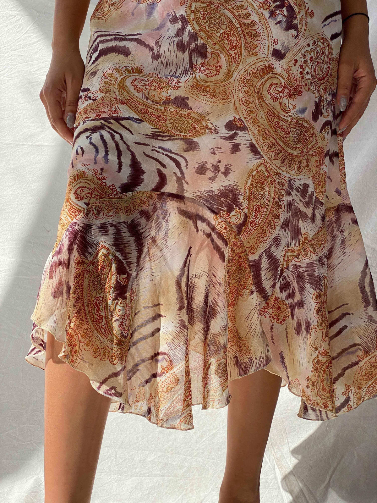 Vintage Xiagu Printed Midi Skirt - Balagan Vintage