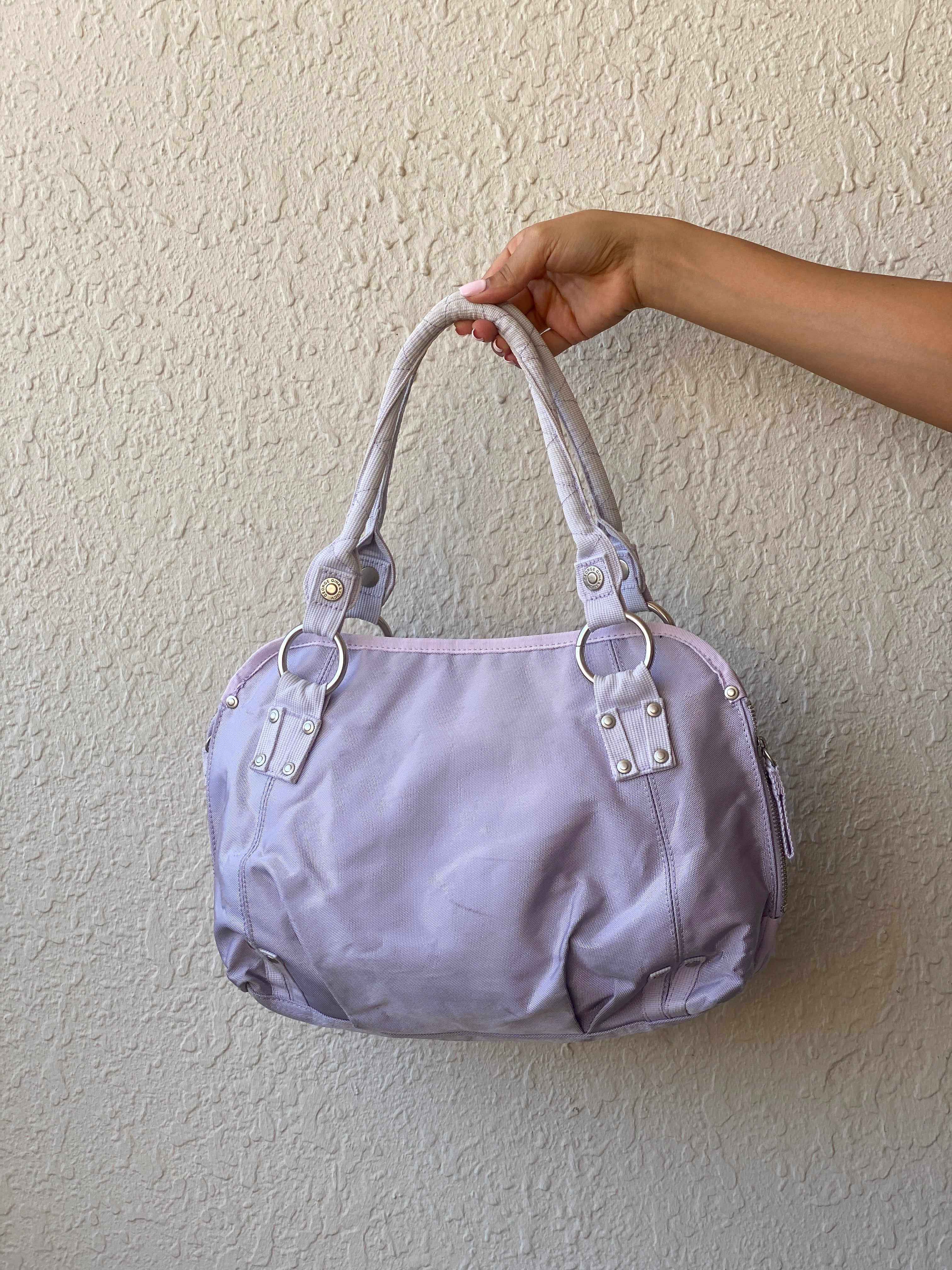 Vintage Y2K George Gina & Lucy Lilac Nylon Utility Handbag