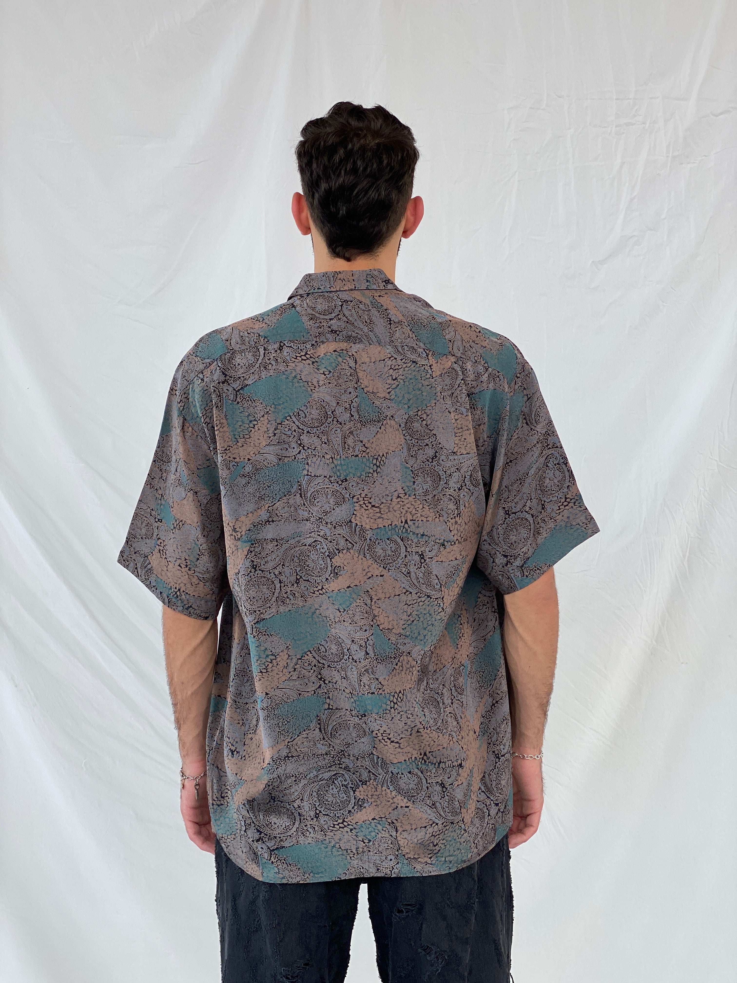 Beautiful Vintage 90s Christian Dior Paris Silk Shirt - L - Balagan Vintage Half Sleeve Shirt 00s, 90s, Awsam, half sleeve shirt, NEW IN, printed shirt, rare find, rare vintage, silk shirt