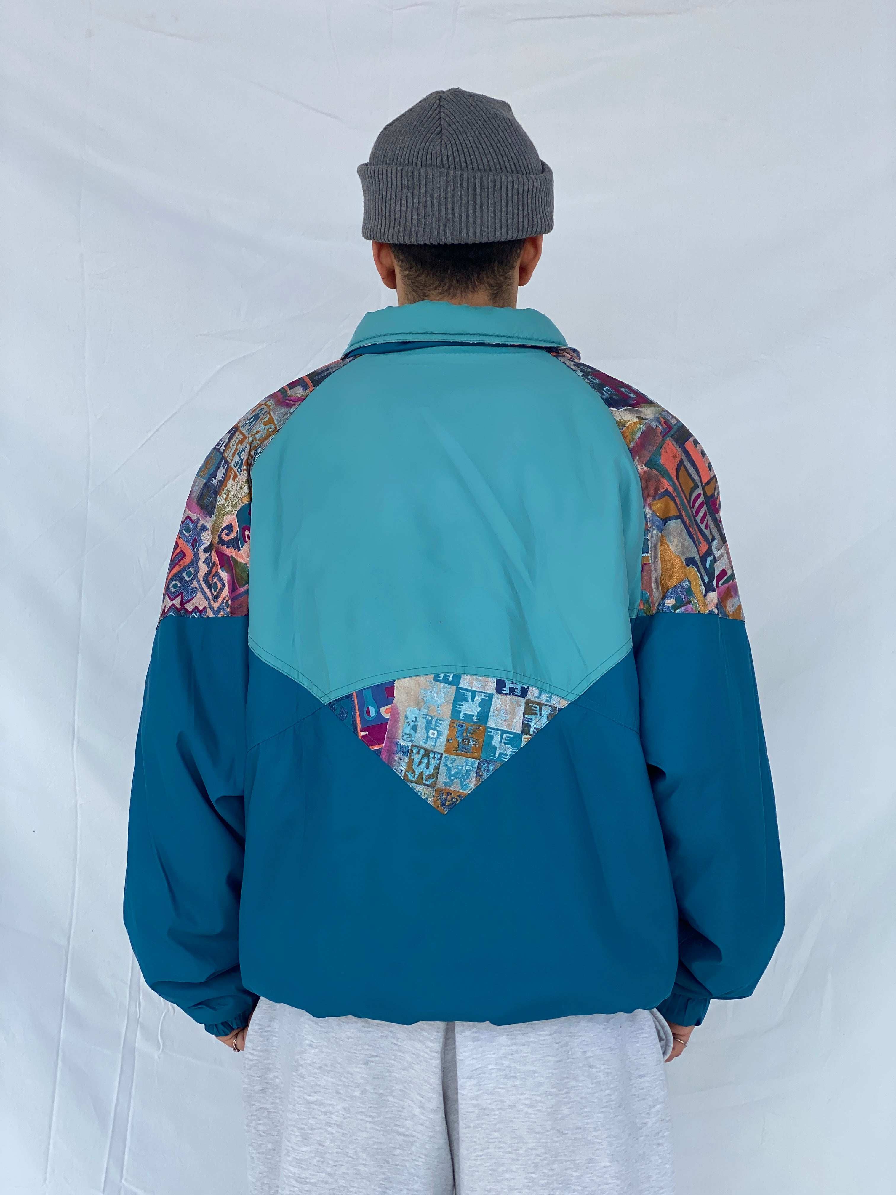 Vintage 80s Puffer Multicolored Windbreaker Jacket - Balagan Vintage Puffer Jacket 80s, 90s, Abdullah, puffer jacket