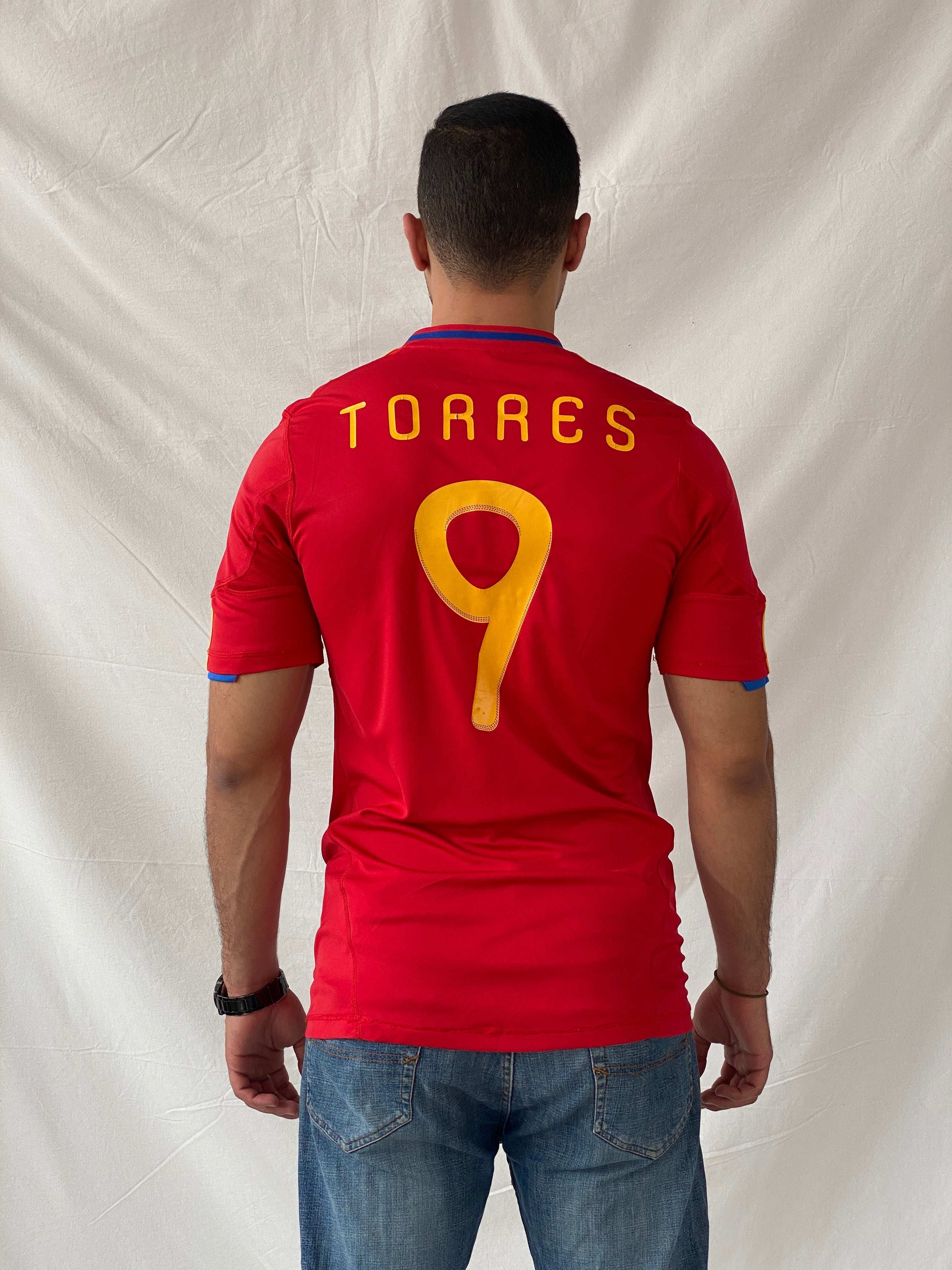 Adidas Spain 2010 World Cup Home Red Torres 9 Men’s Jersey - M