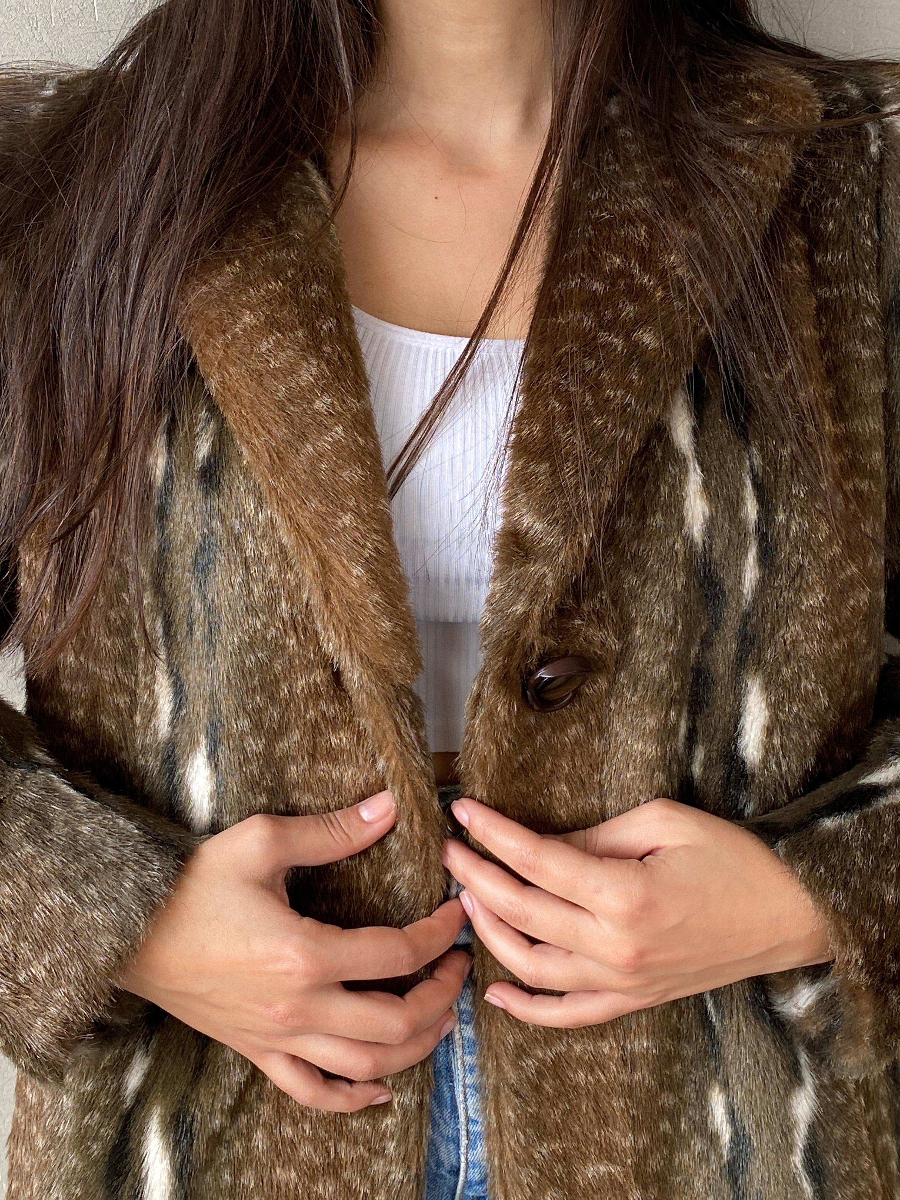 Vintage 60s/70s Madex Paris Tissavel Faux Fur Jacket - Balagan Vintage Fur Jacket 80s, Aseel, faux fur, fur jacket, NEW IN