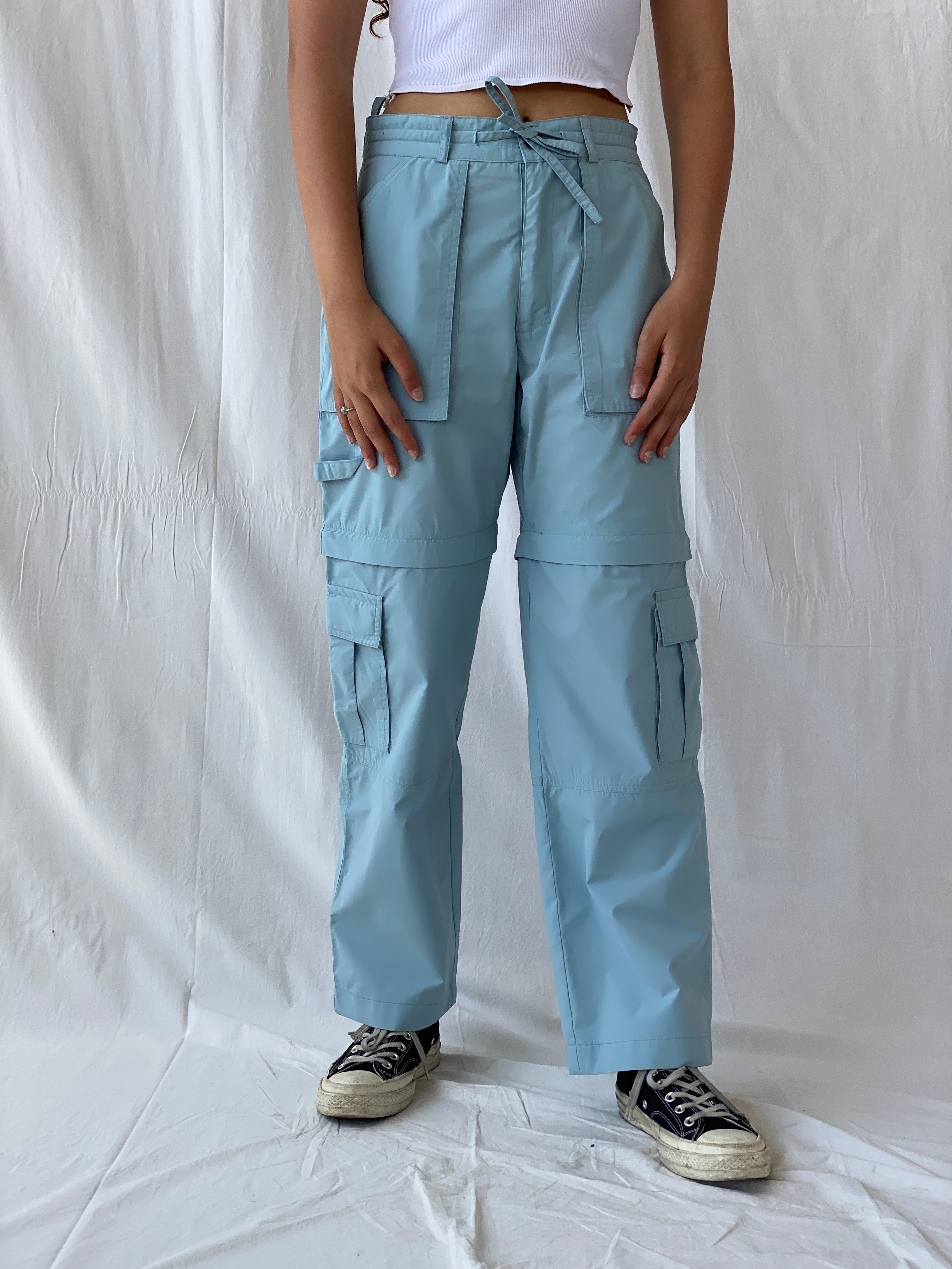 Y2K Outdoor Time Blue Utility Style Cargo Women’s Pants - 38EUR
