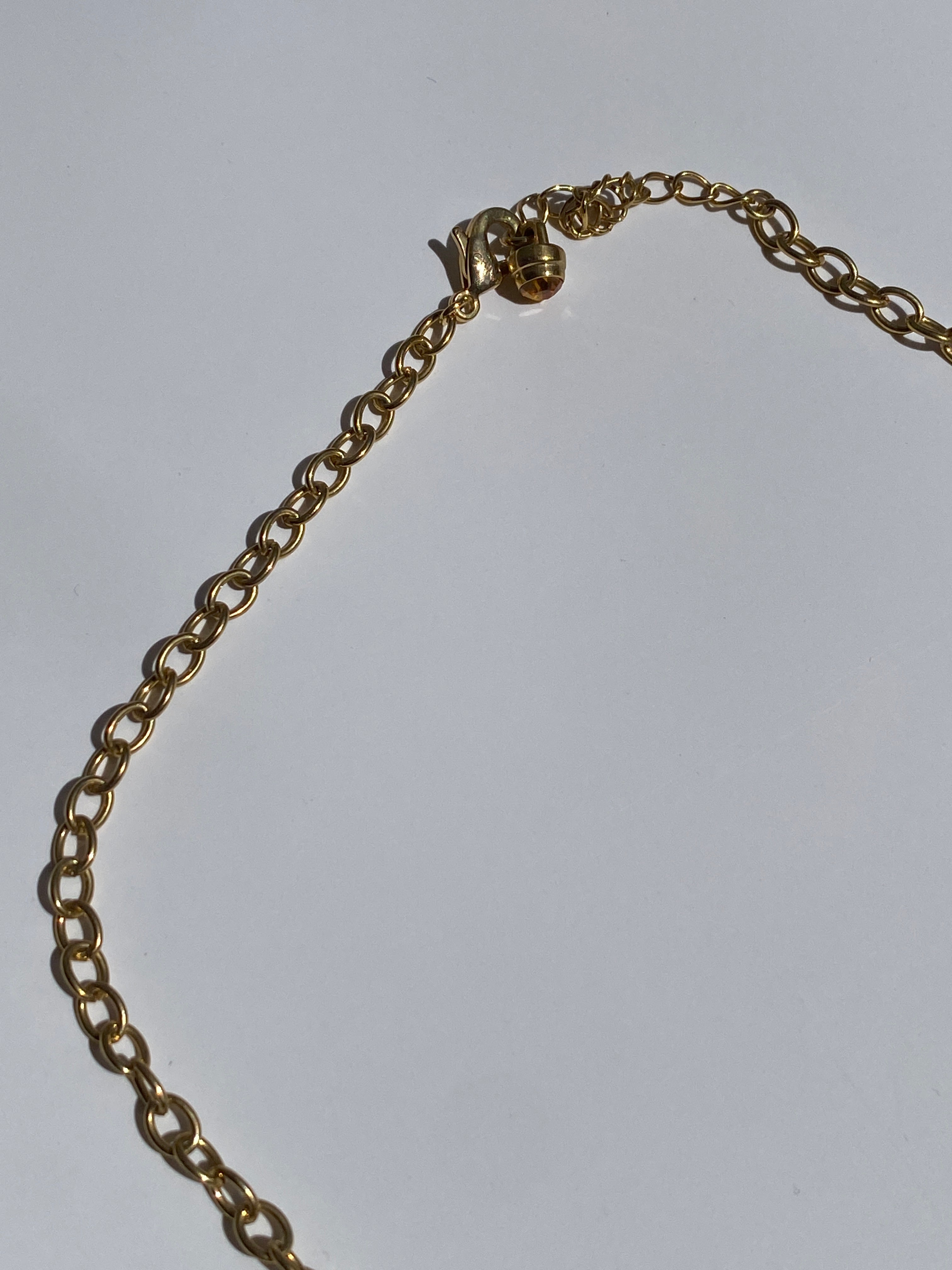 Vintage Gold Tone Rhinestone Medallion Pendant Necklace