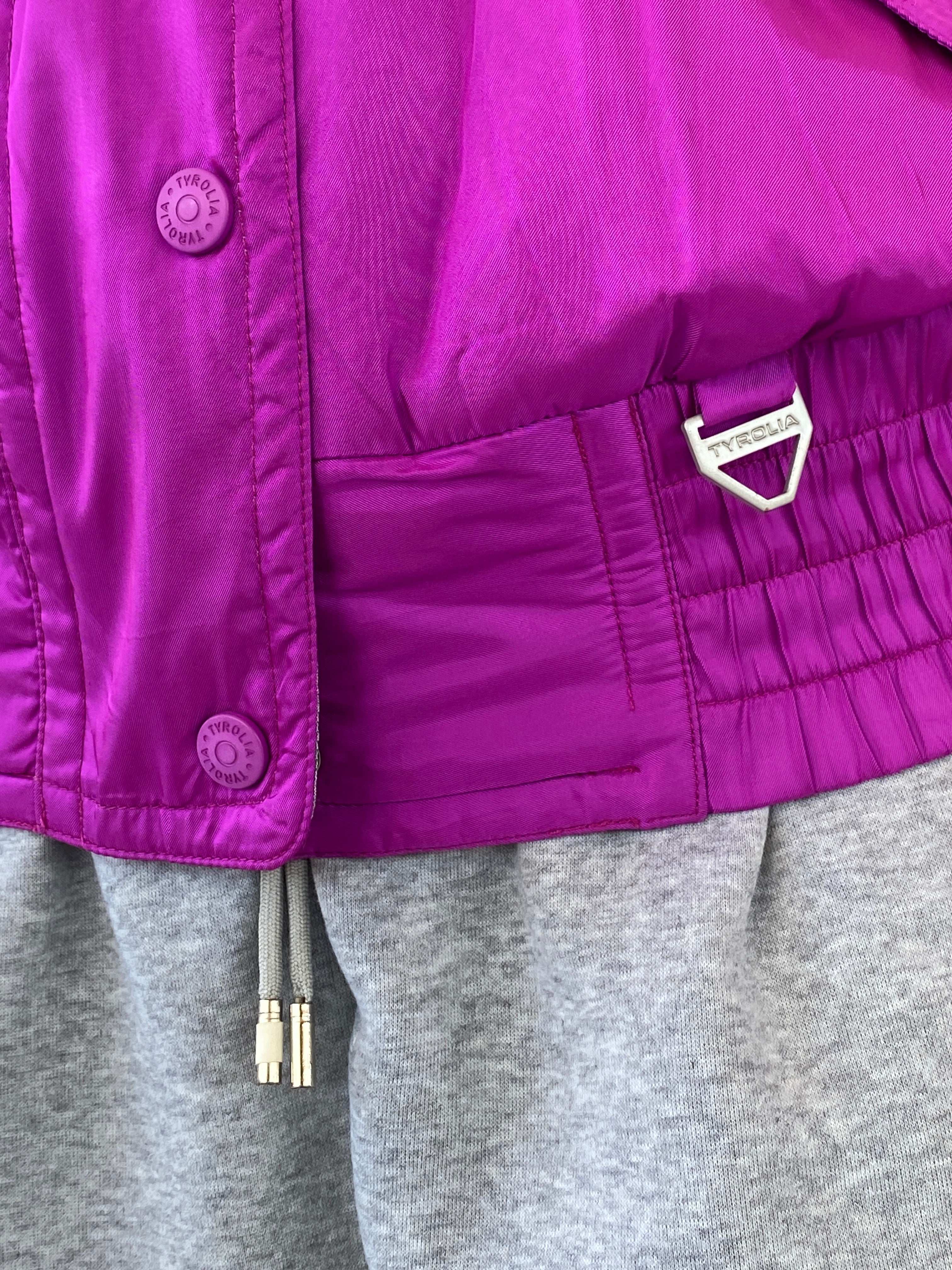 80s/90s TYROLIA Skiwear Pink and Green Ski Puffer Jacket - M