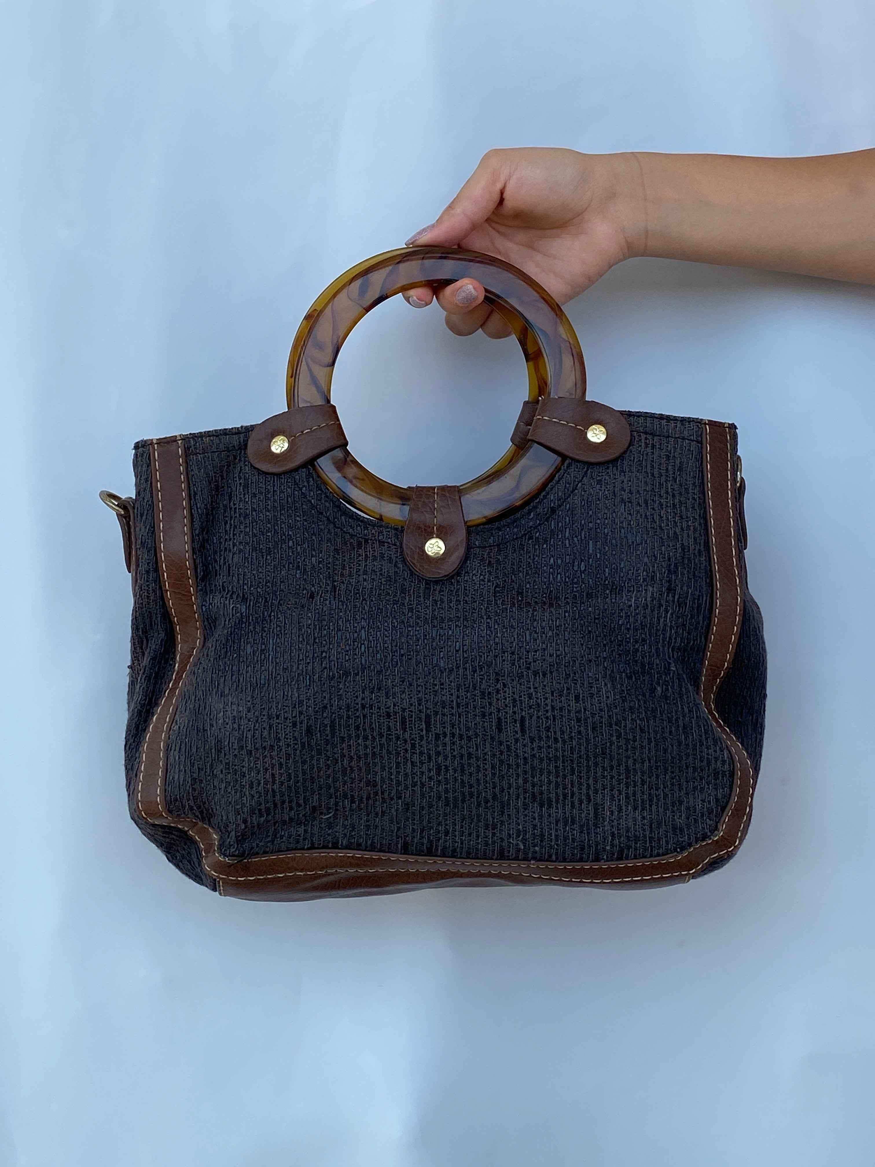 Beautiful Y2K Relic Wooden Handle Handbag - Balagan Vintage Handbags 00s, 90s, handbag, NEW IN