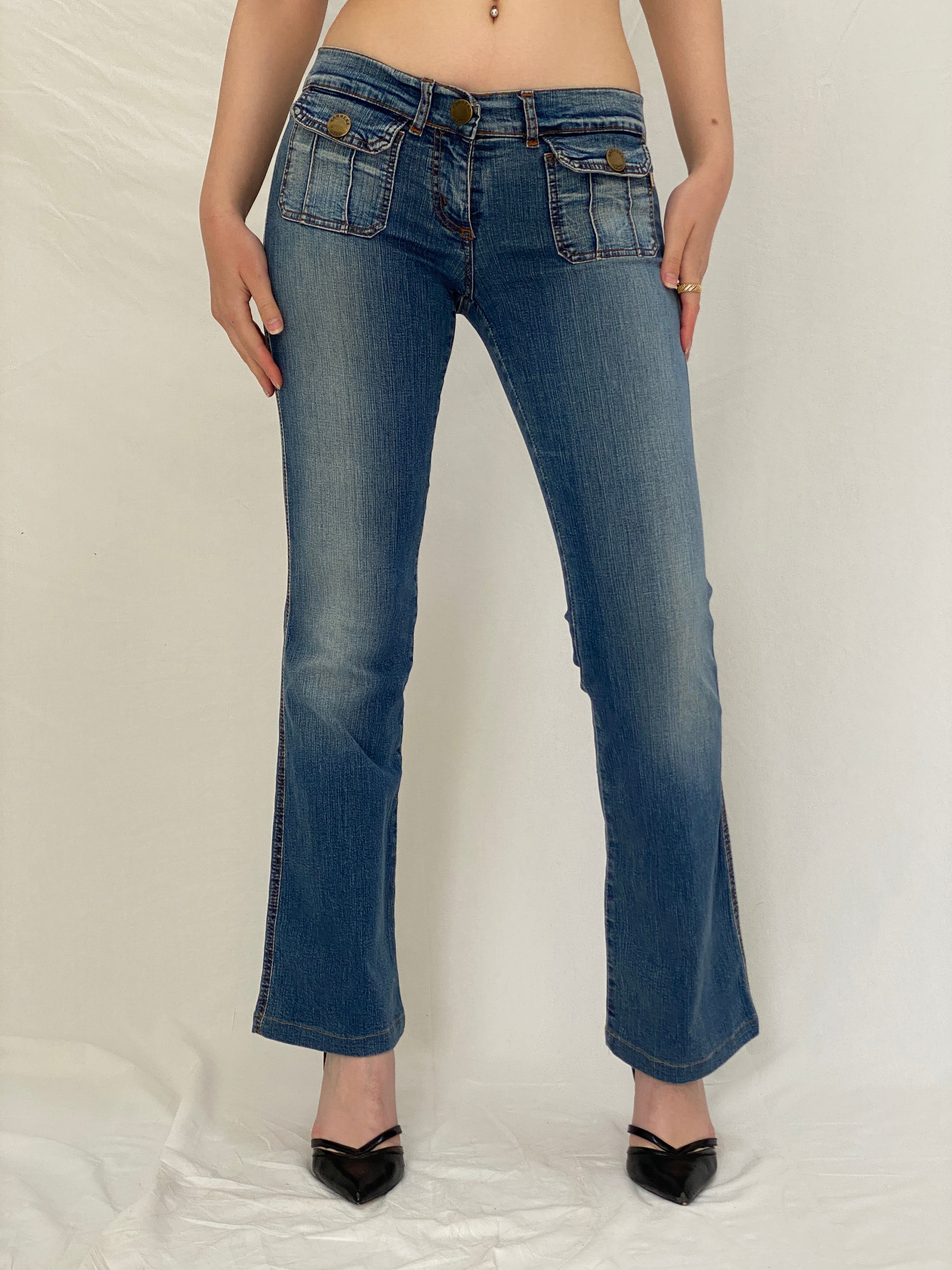 Vintage Y2K Carrera Italian Low Rise Flare Jeans - 36EUR