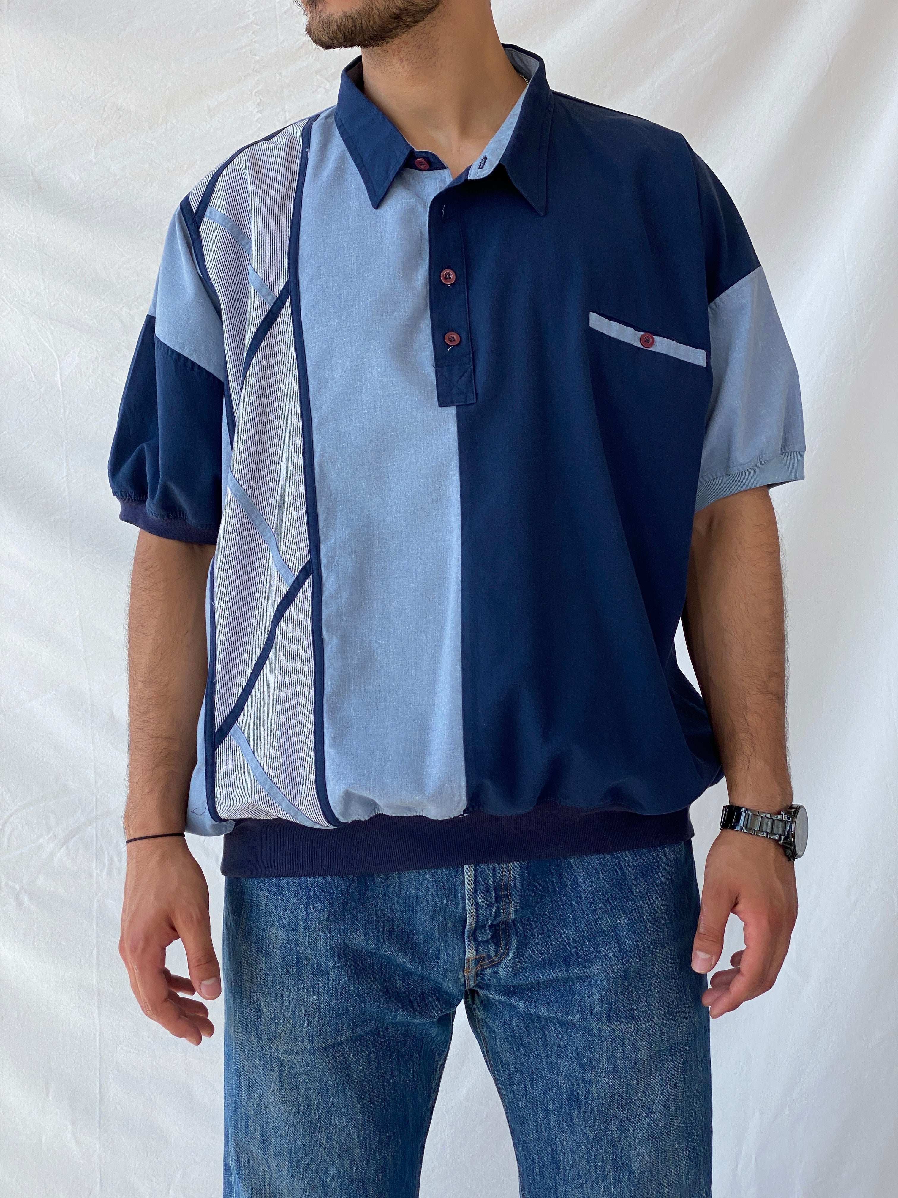 Vintage 90s Streetwear Alexxus Blue Men’s Polo Shirt - 2XL