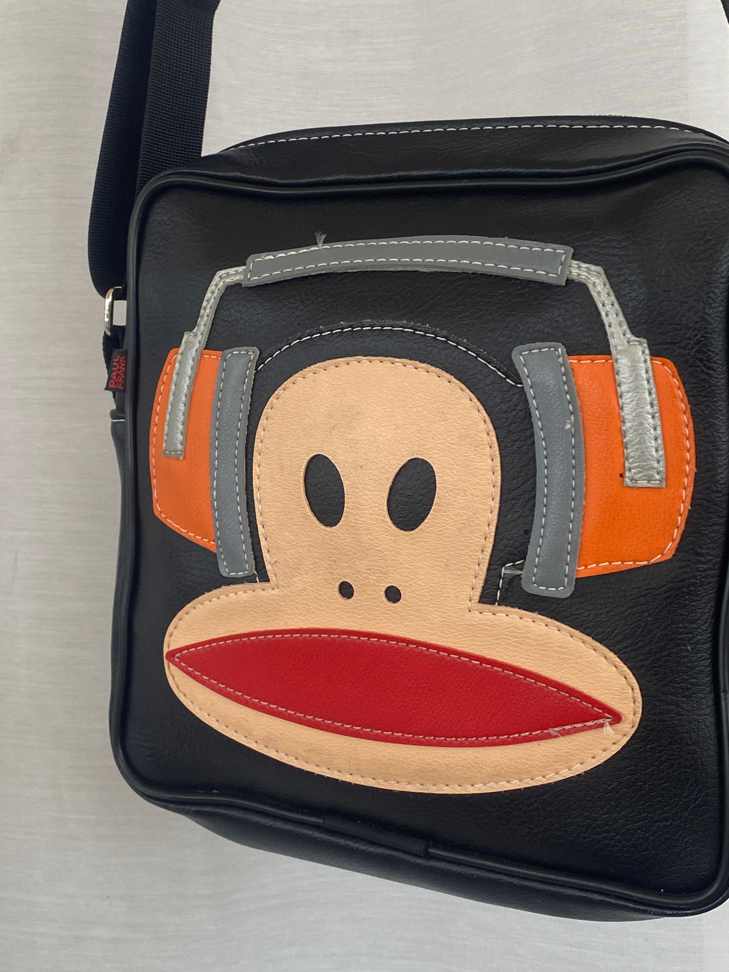 Paul Frank Headphones Julius Monkey Black Messenger Bag