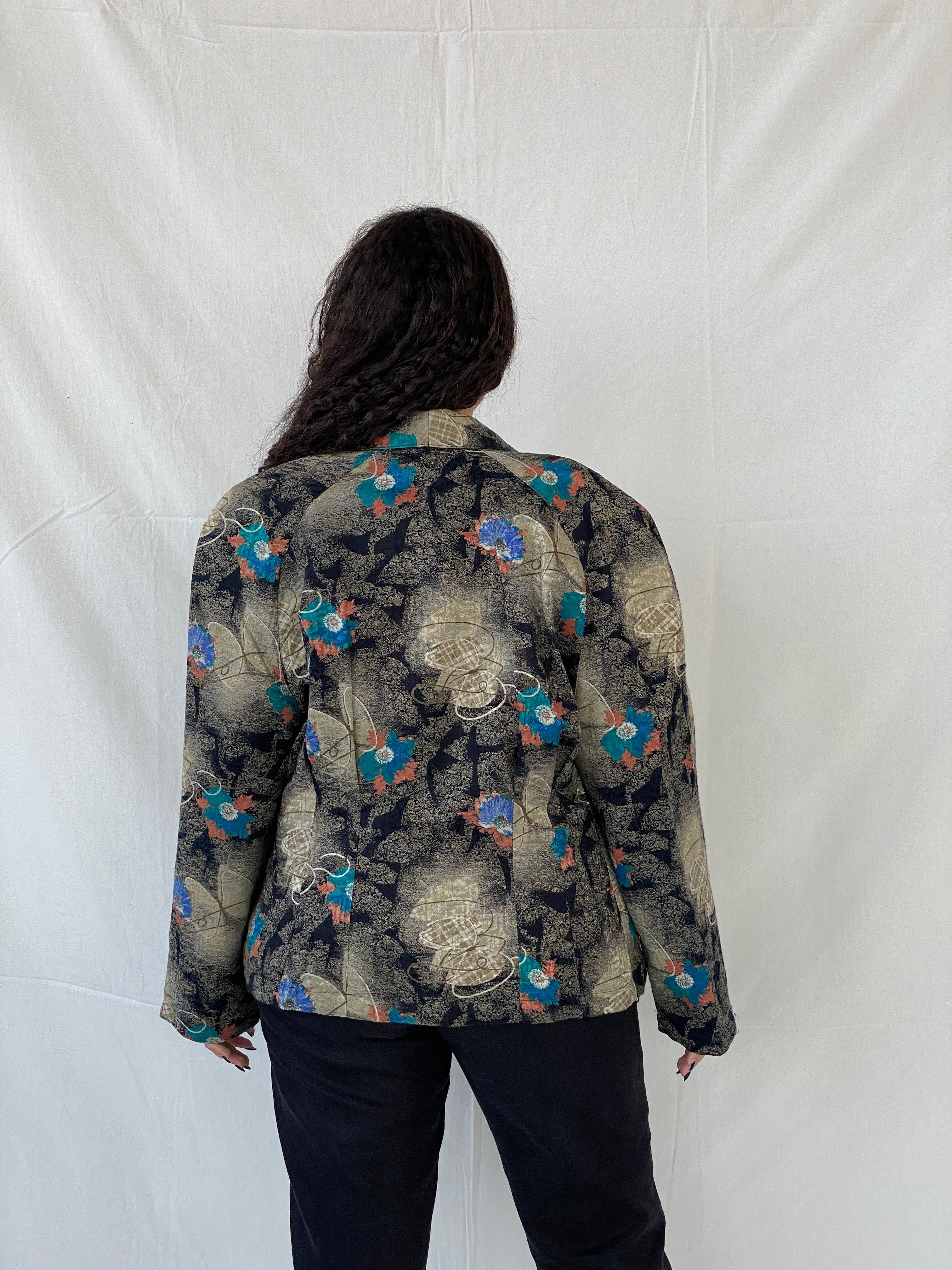 Vintage Miss Helen Granny Style Floral Blazer - XL