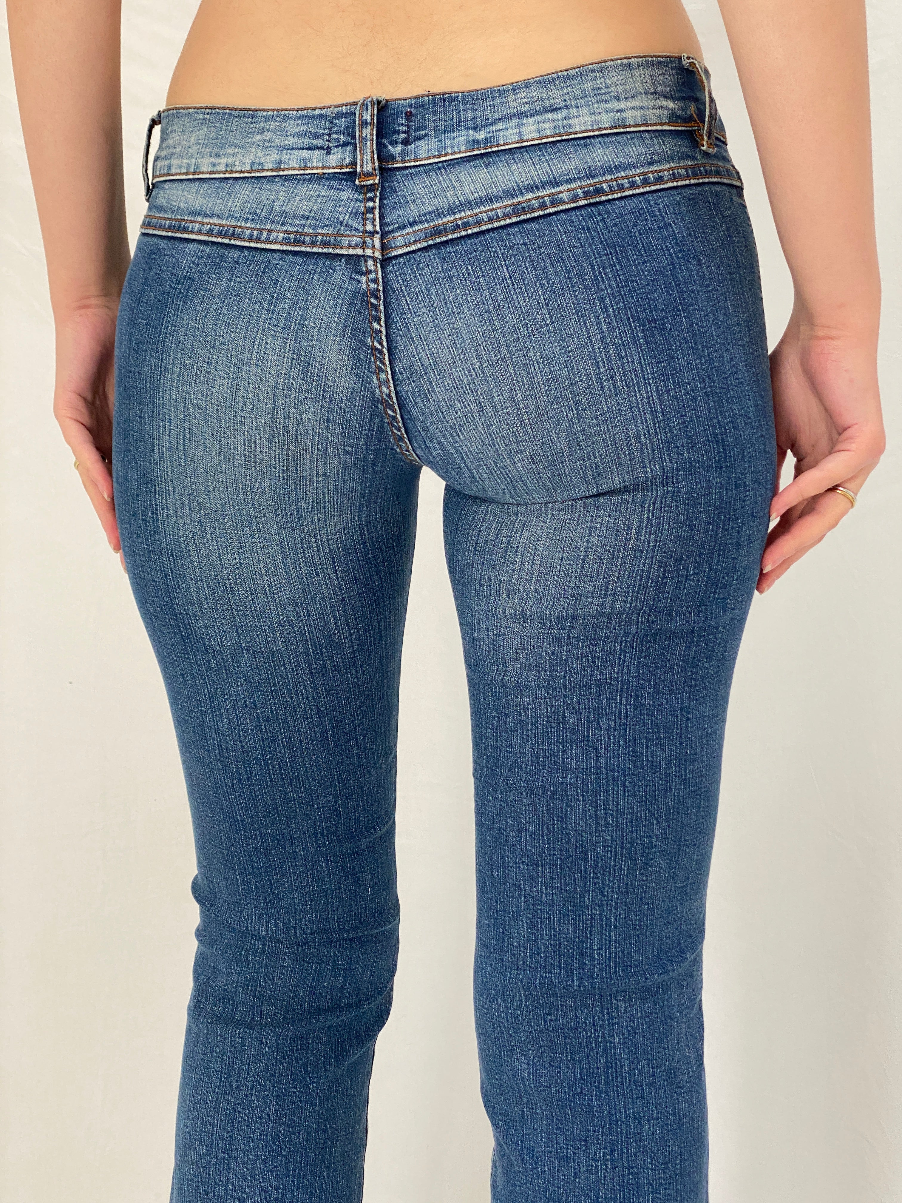 Vintage Y2K Carrera Italian Low Rise Flare Jeans - 36EUR