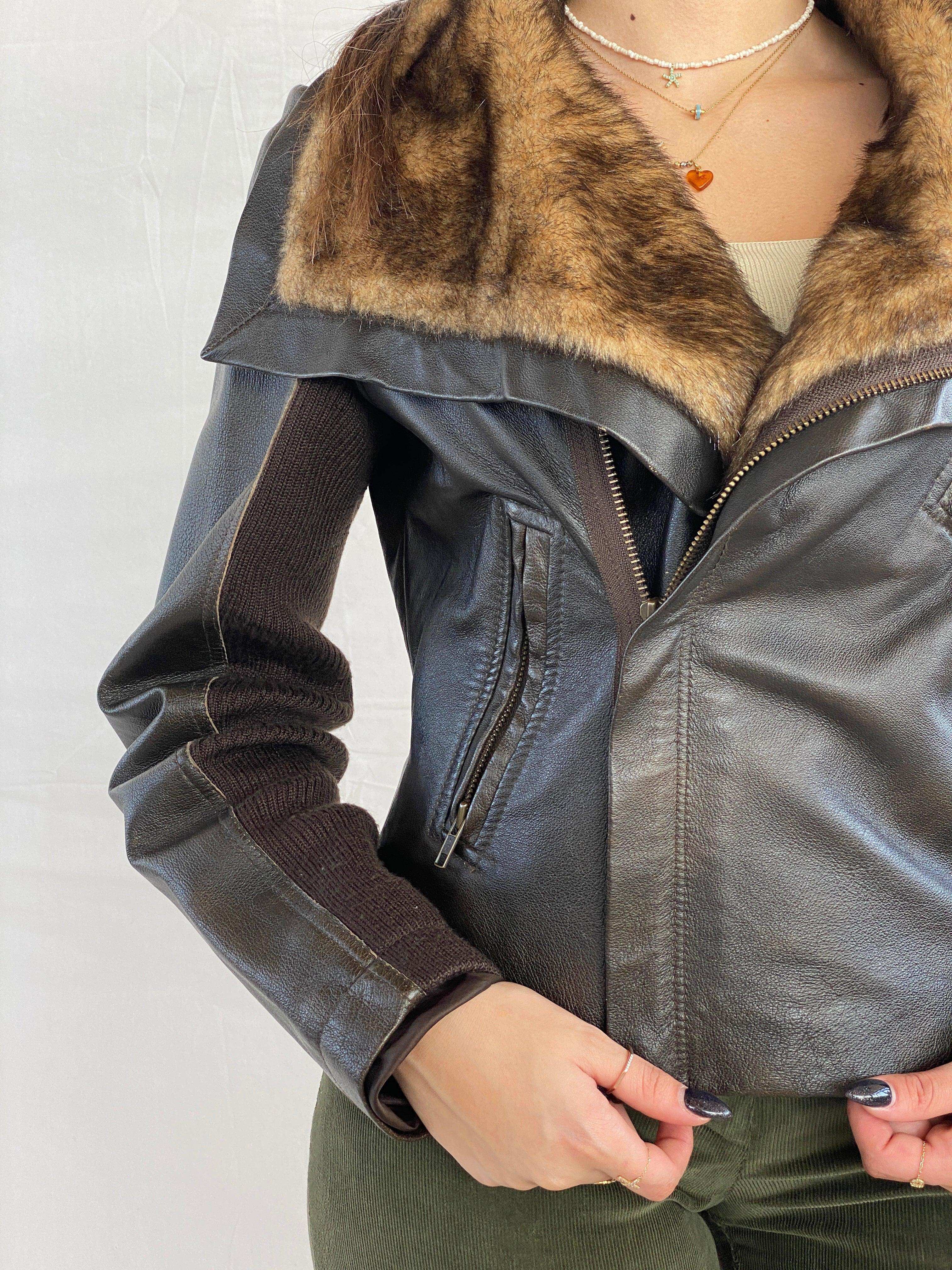 Vintage Morgan De Toi Fur-Lined Nappa Leather Jacket