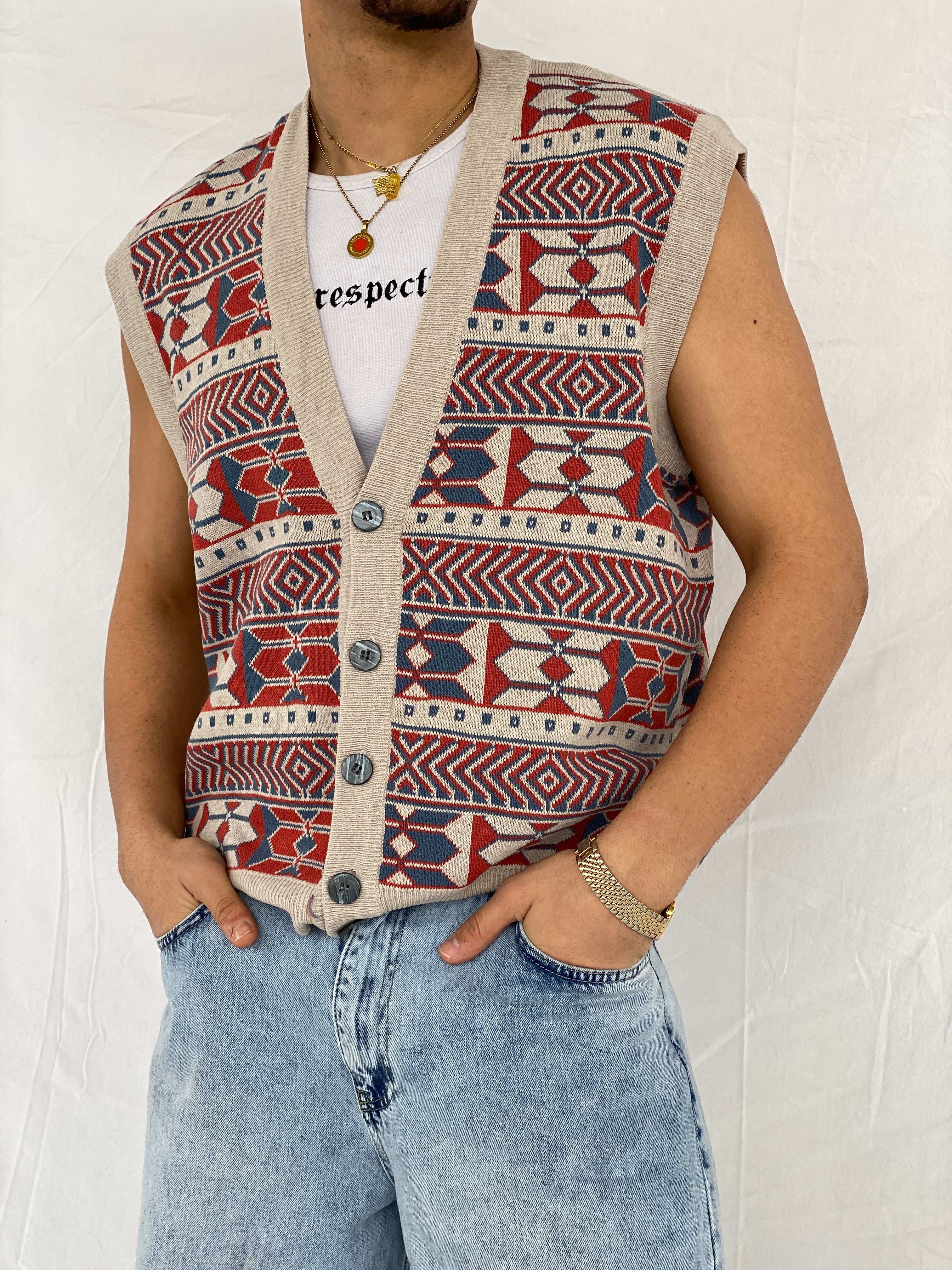 Vintage Yagmur Triko Vest - Size Large
