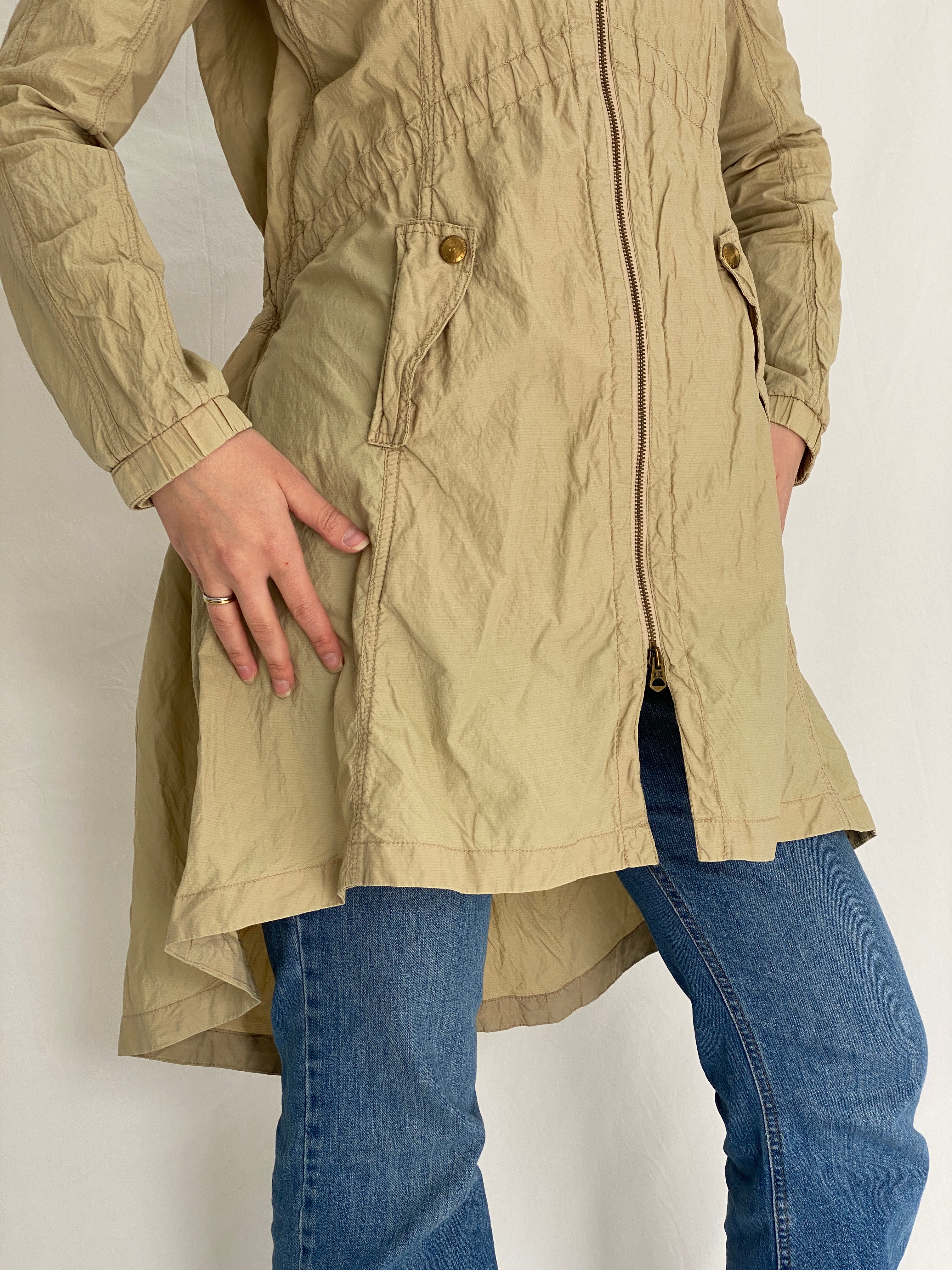AX Armani Exchange Lightweight Hooded Beige Jacket - S