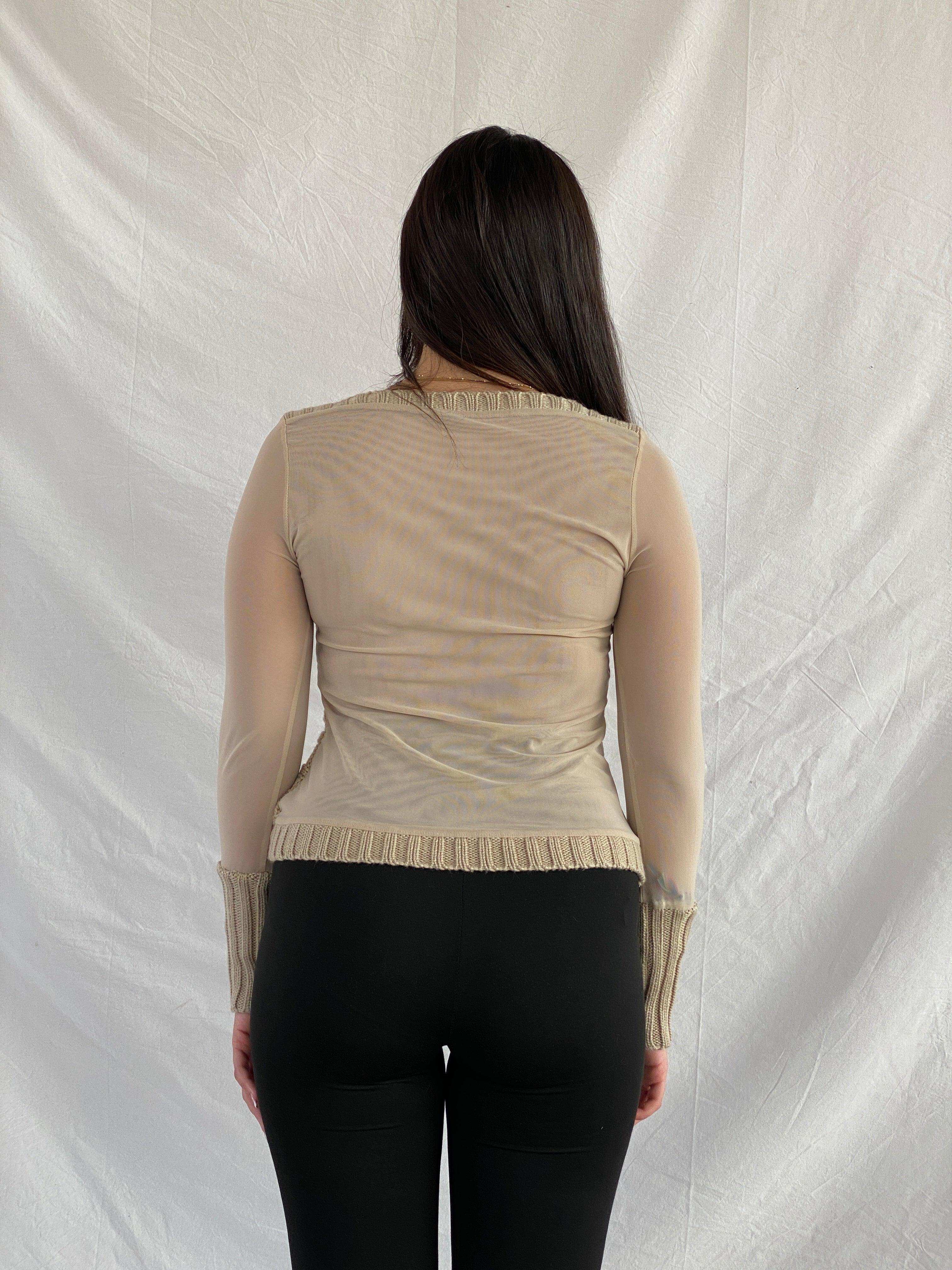 Vintage Intrama Italy Mesh Top - Balagan Vintage Full Sleeve Top 00s, 90s, full sleeve top, NEW IN, Rama