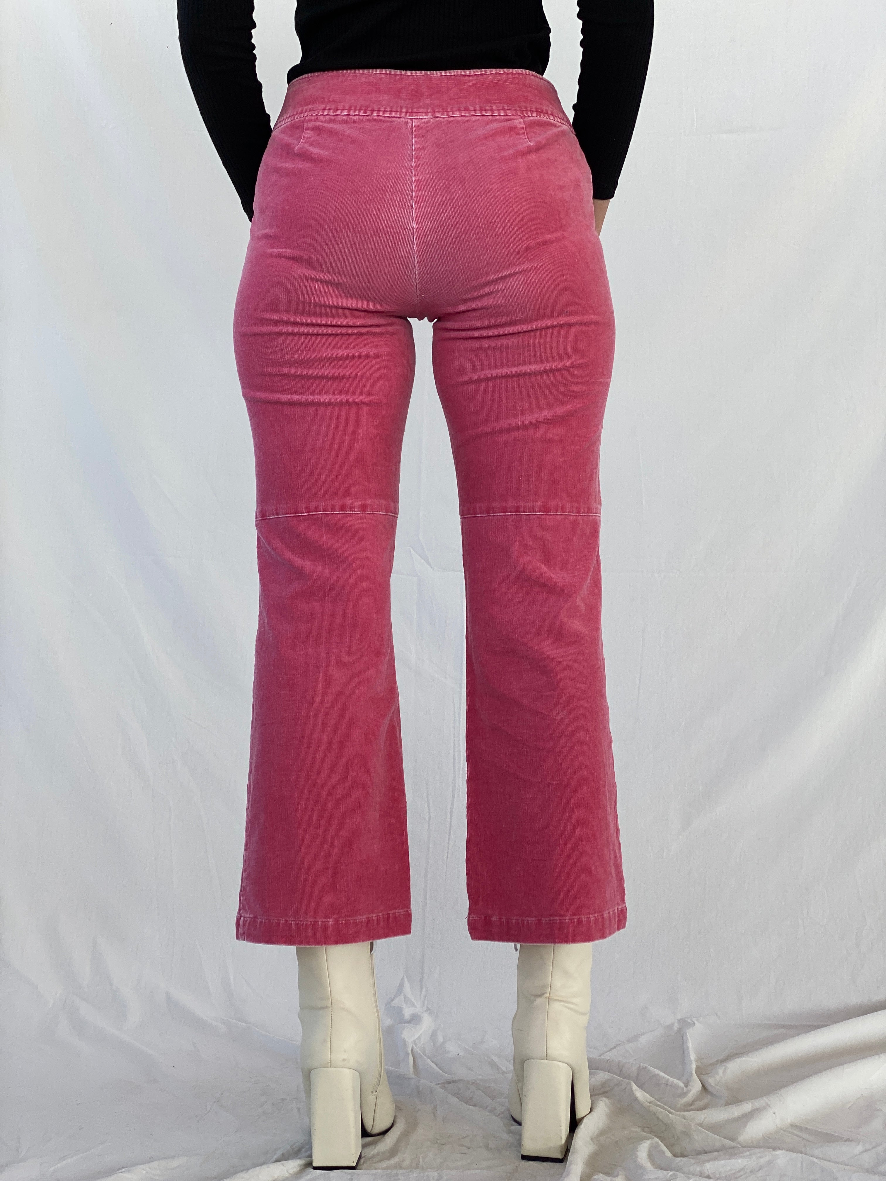 00s I-N-C International Concepts Pink Corduroy Mid-Rise Pants - 38EUR