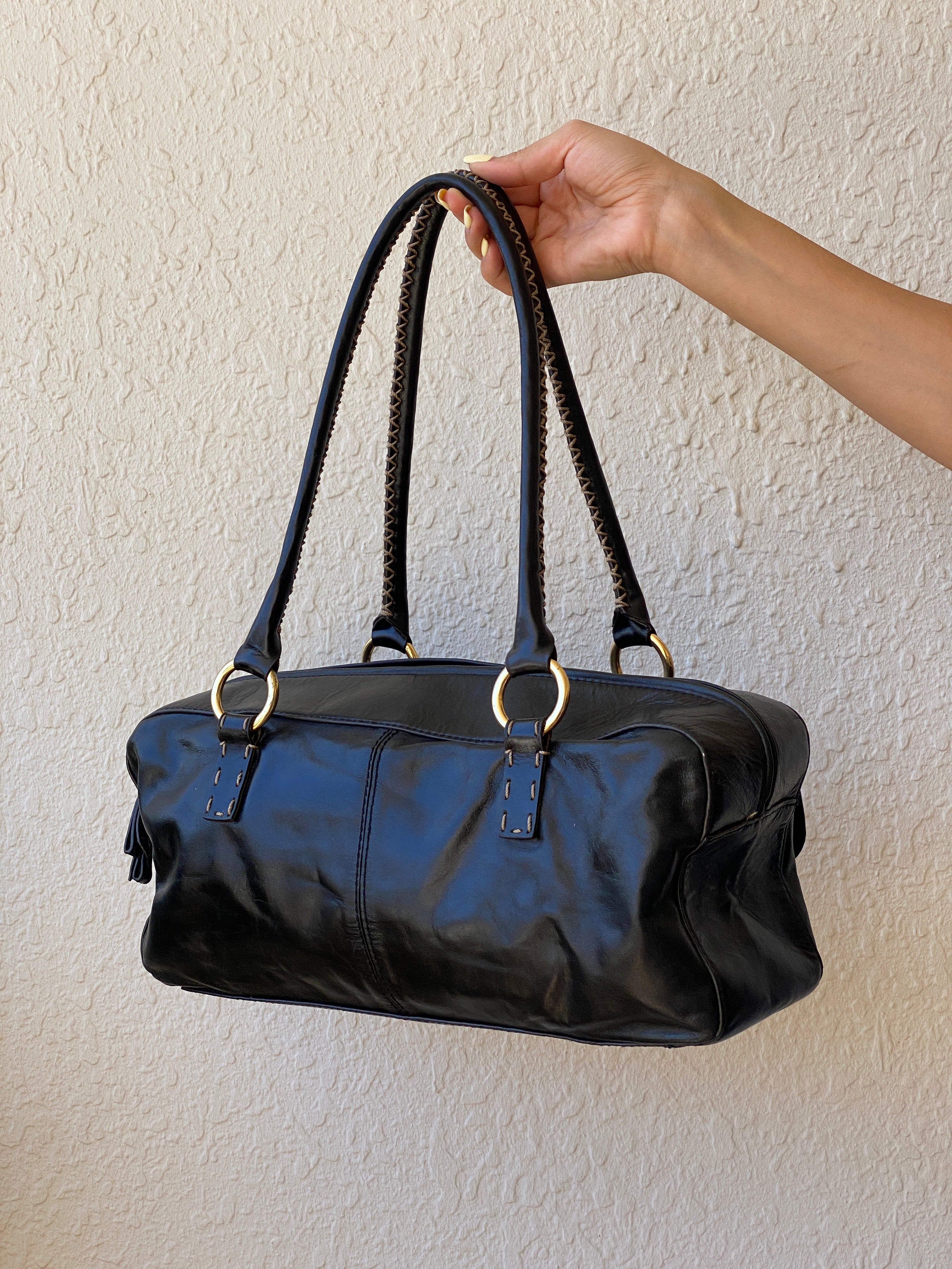 バッグ 00s archive black leather Handbags Y2K 00s archive Leather bag y2k black レディース