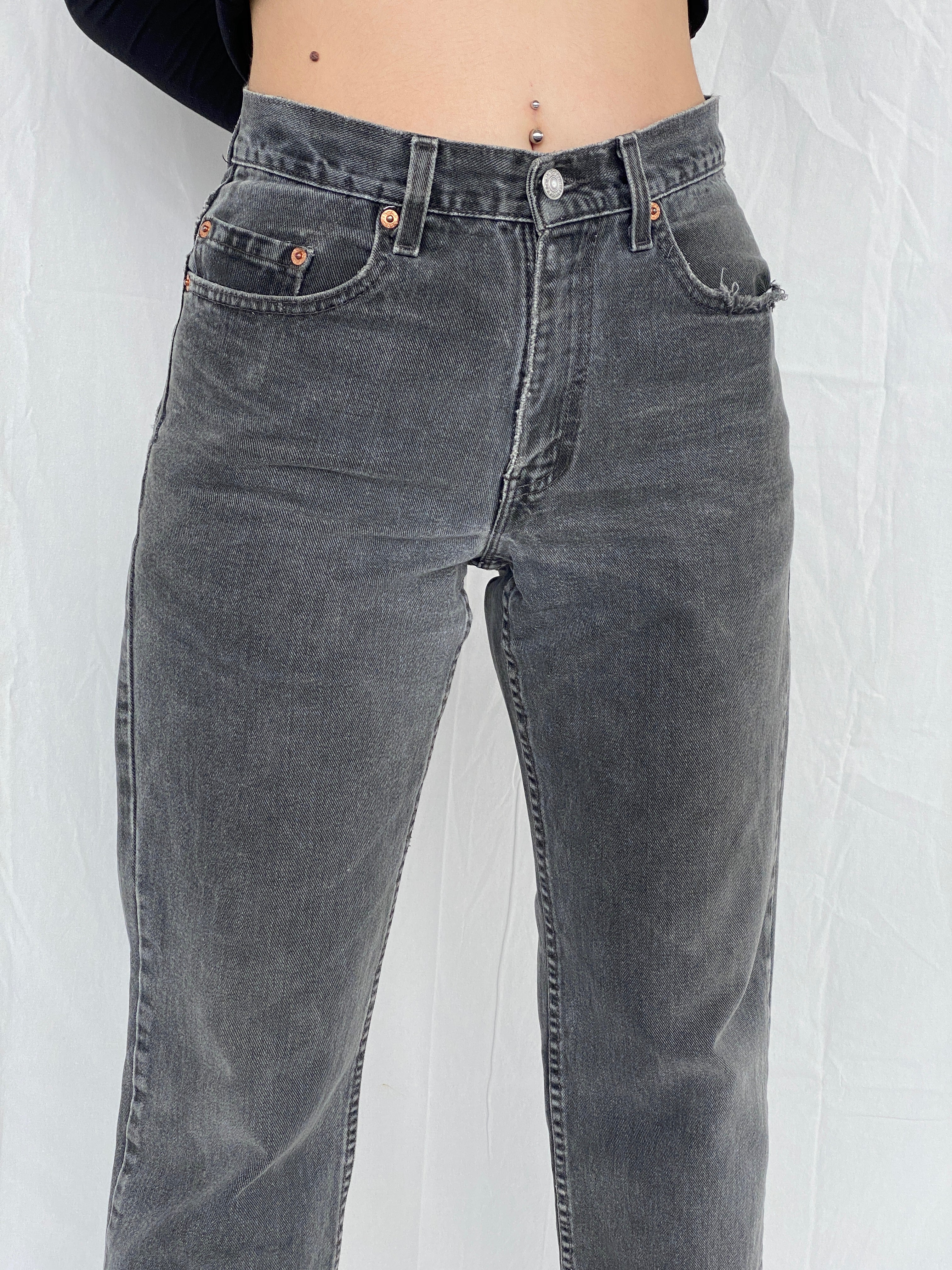 550 Grey Cropped Vintage Levi’s Jeans W30 L30 - Balagan Vintage Jeans 00s, 90s, Ayah, denim, jeans, levis, NEW IN