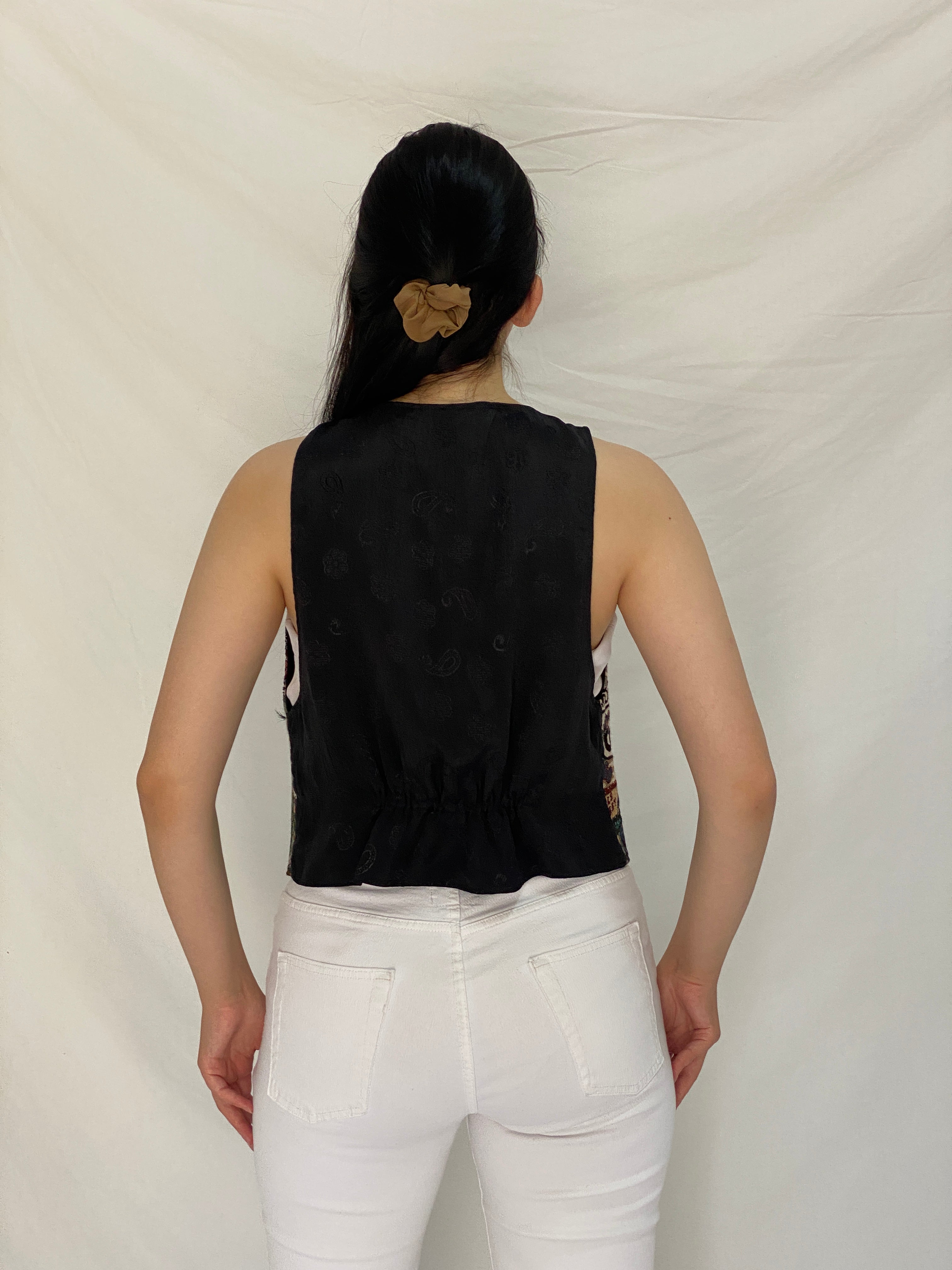 Vintage 90s Sani Designs Original Route 66 Tapestry Scenic Vest – S