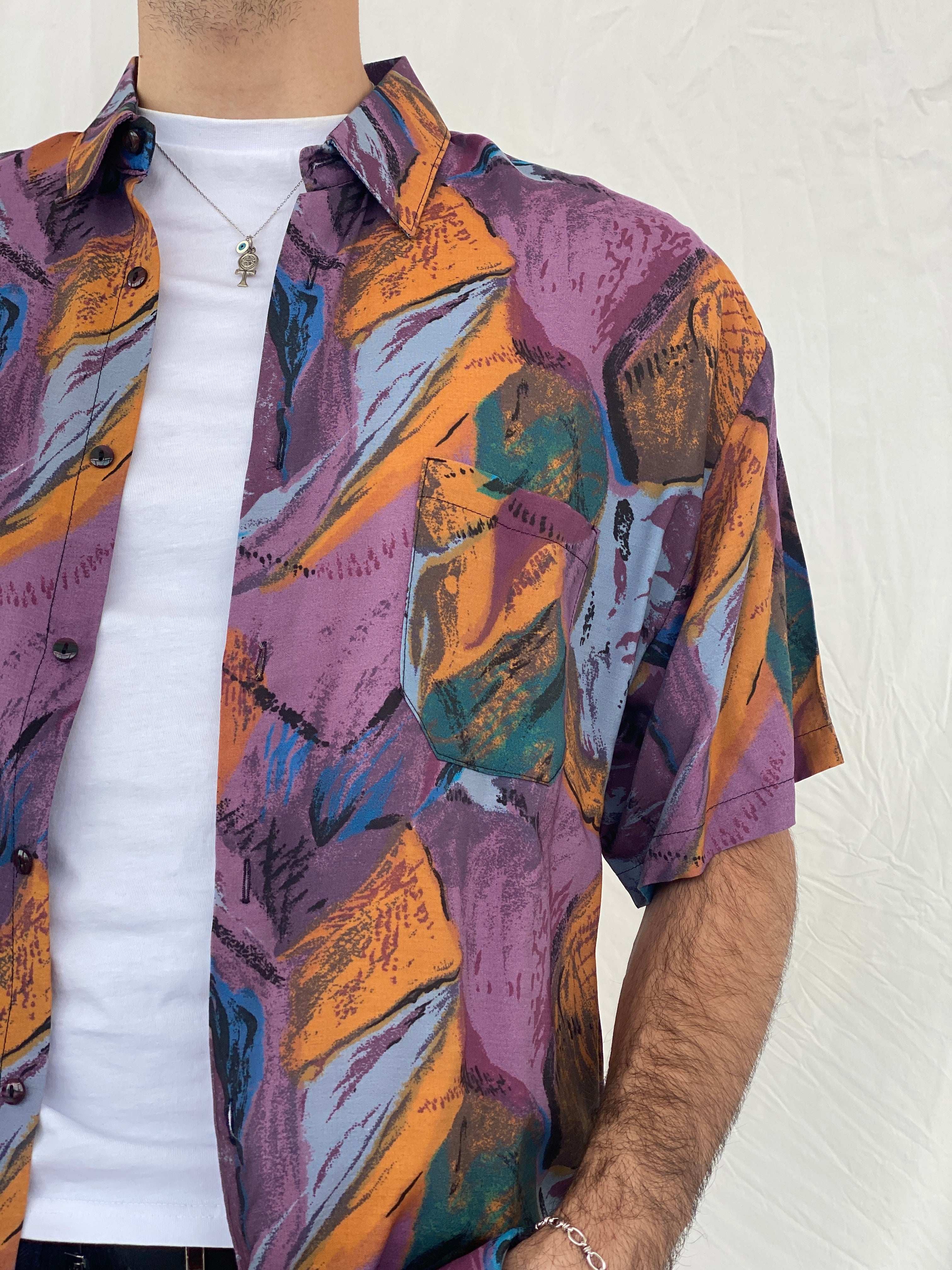 Vintage Dobox Printed Shirt Size XL - Balagan Vintage Half Sleeve Shirt 90s, Awsam, half sleeve shirt, mens shirt, NEW IN, printed shirt