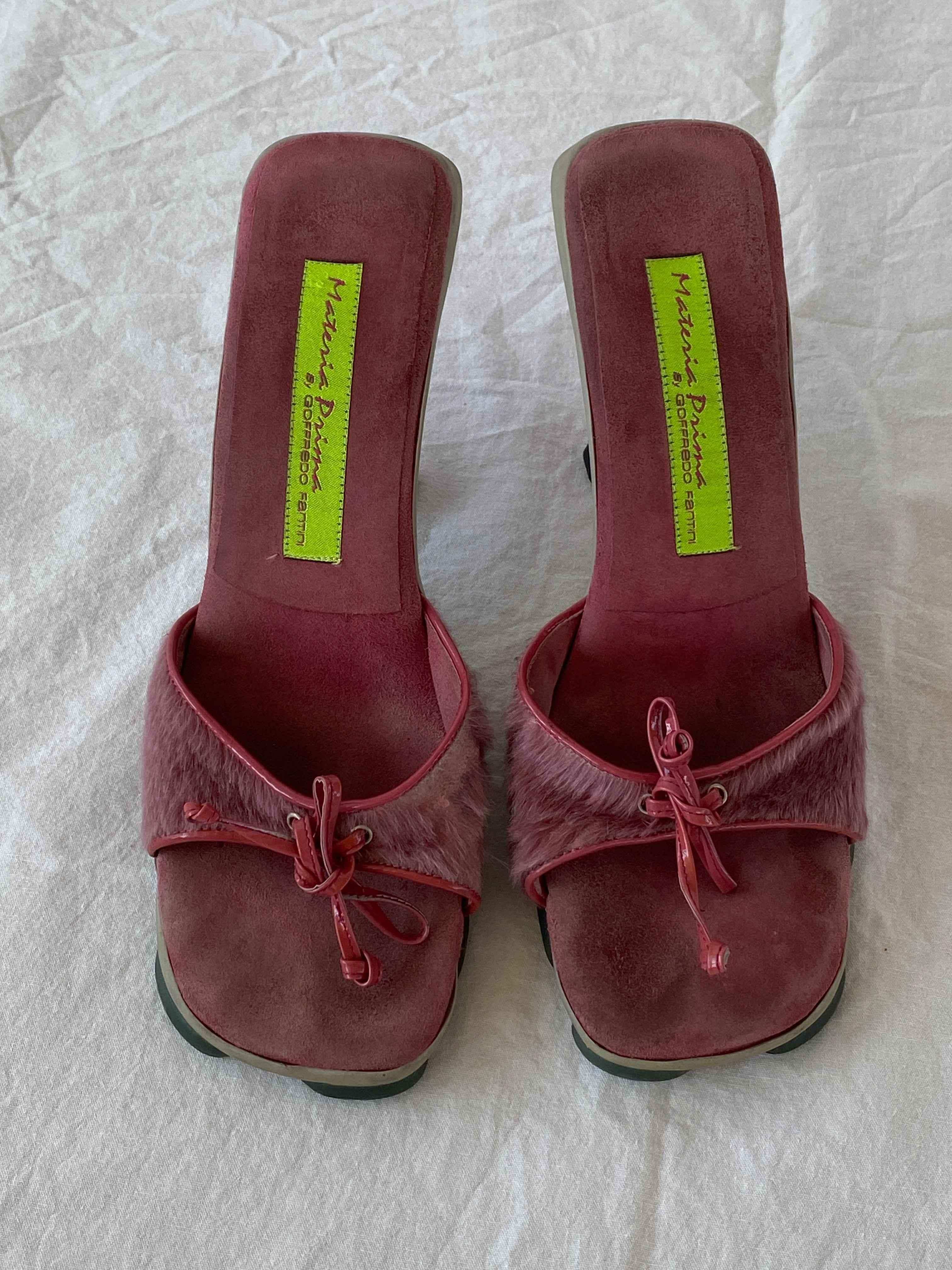 Rare Vintage Materia Prima by Goffredo Fantini Pink Mule Sandals - Balagan Vintage Heels 00s, 90s