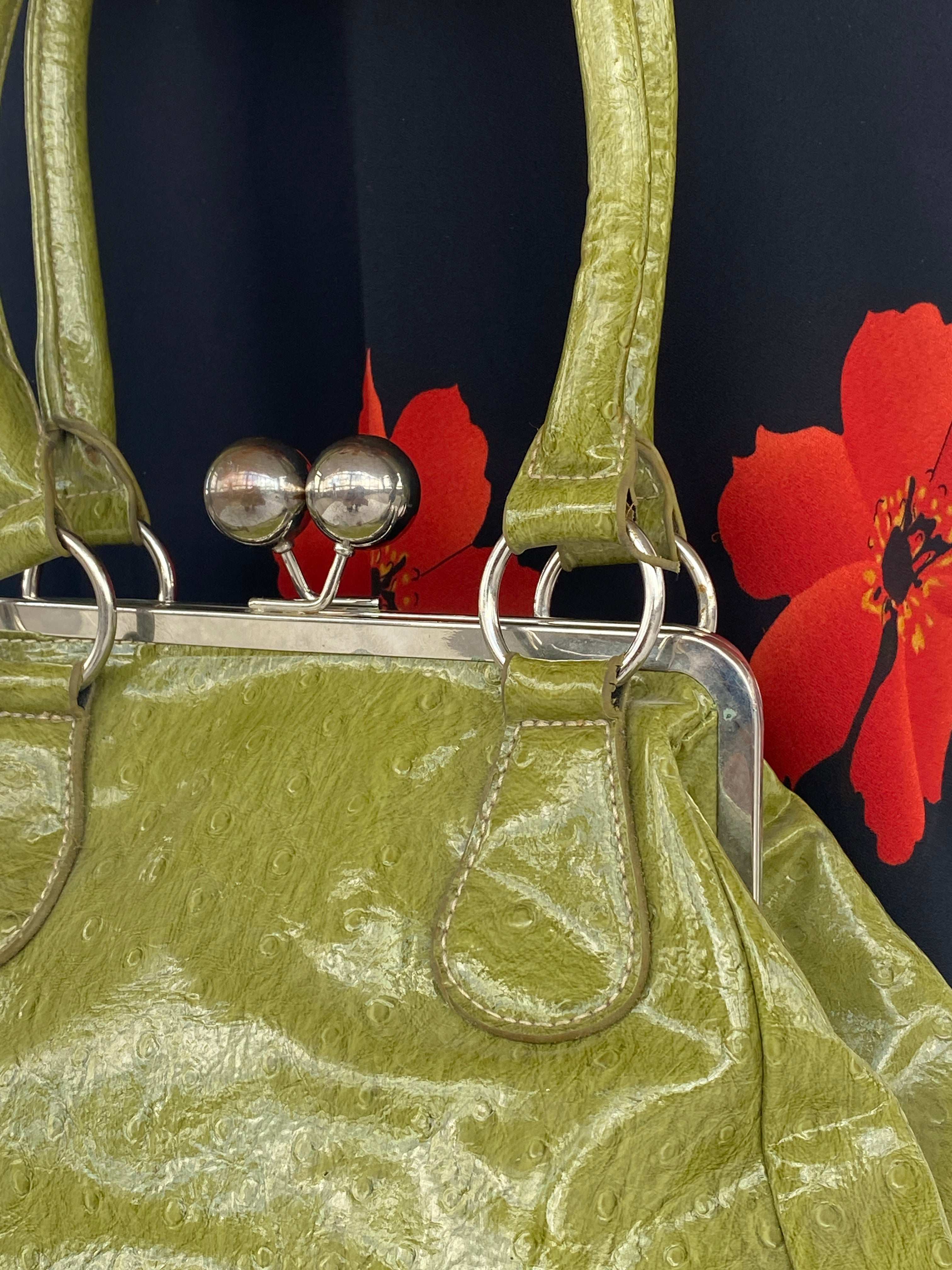 Vintage 90s Per Una Shoulder Bag - Balagan Vintage Shoulder Bag 00s, green, green leather, handbag, NEW IN, shoulder bag
