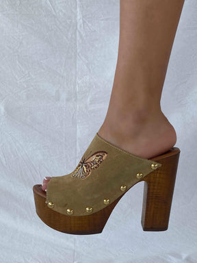 Sandy For Divarese Open Toe Clog Sandals - Balagan Vintage