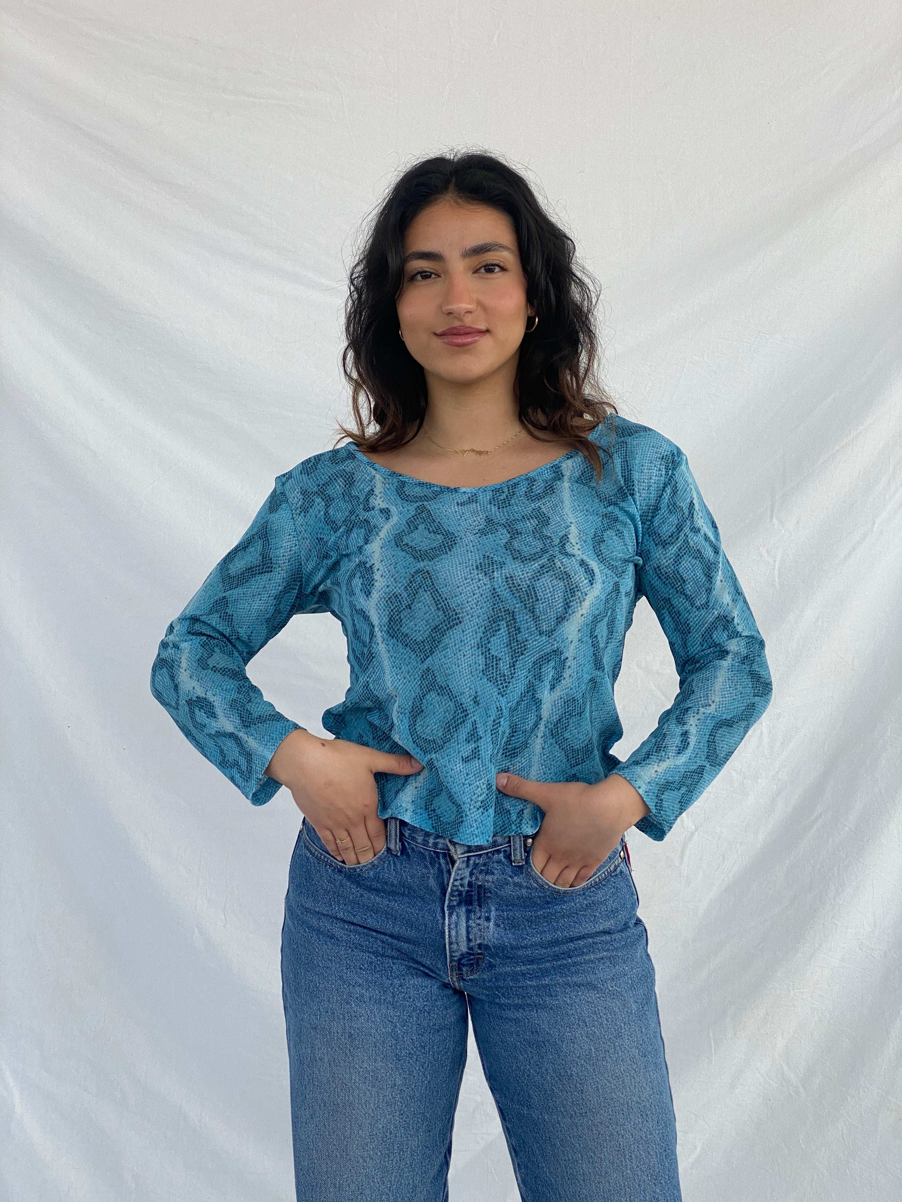 Vintage Cafe Pacific Full Sleeve Top - Size L - Balagan Vintage Mesh Top 00s, 90s, Lana, mesh top, NEW IN, summer