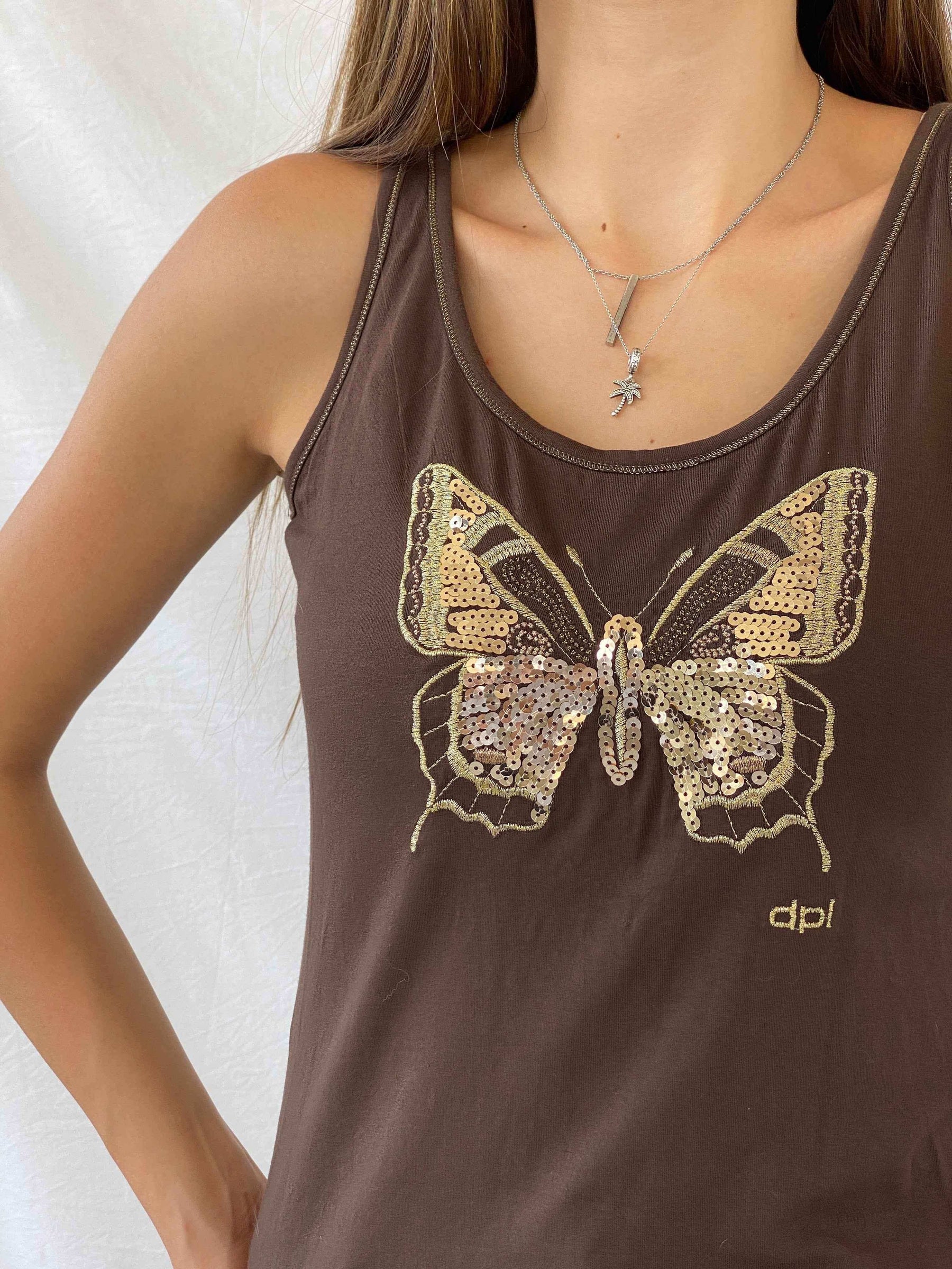 Y2K Derpouli Butterfly Top - Balagan Vintage