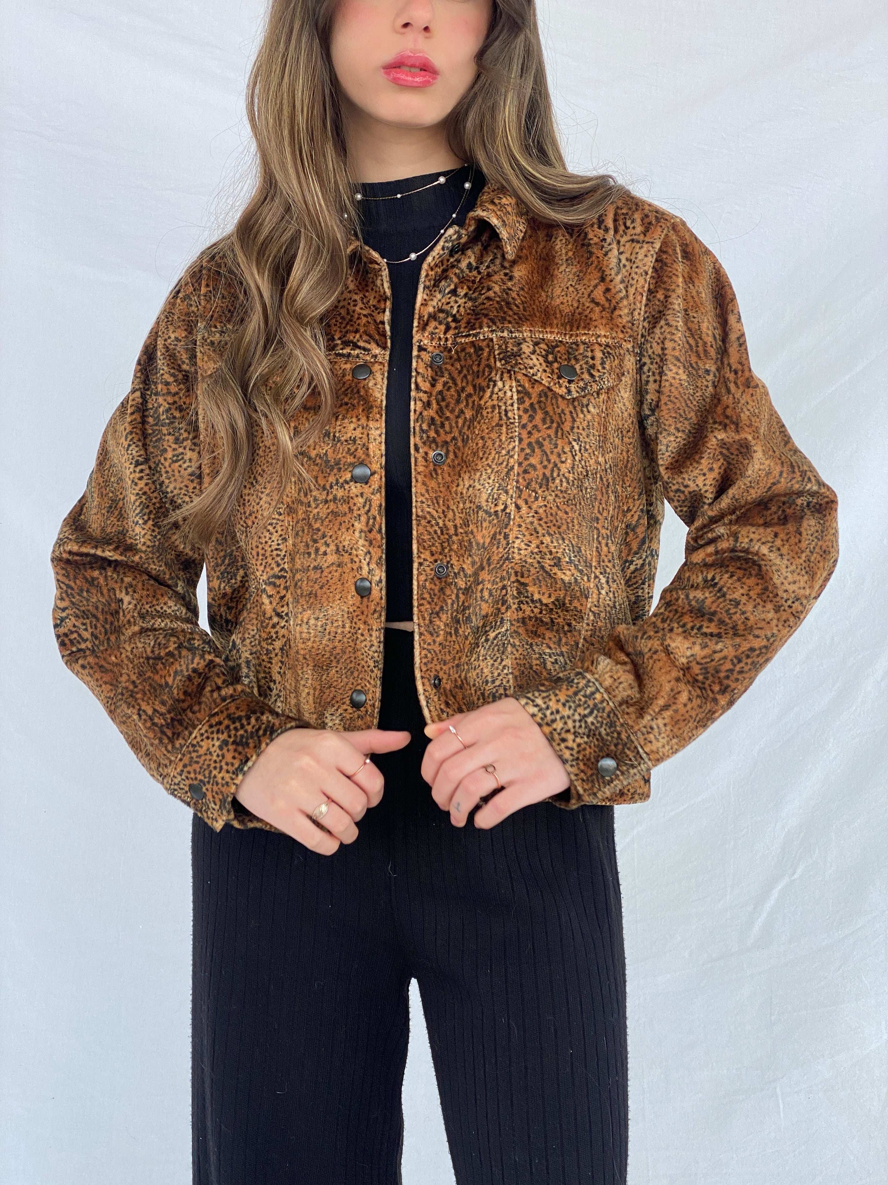 Vintage Jones New York Leopard Print Jacket